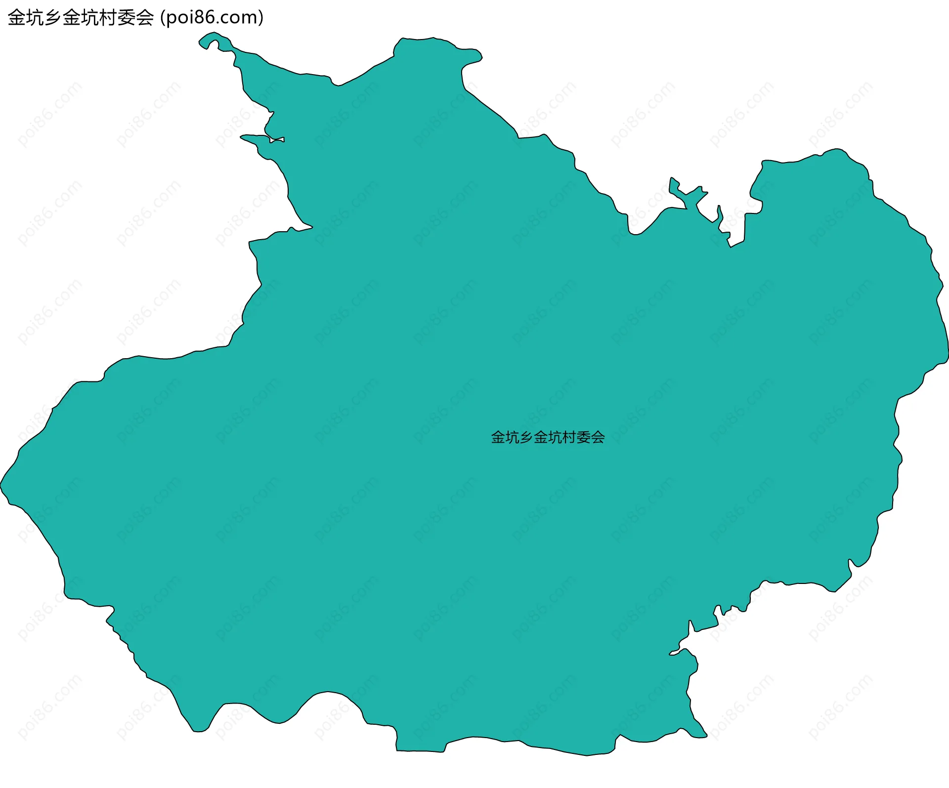 金坑乡金坑村委会边界地图