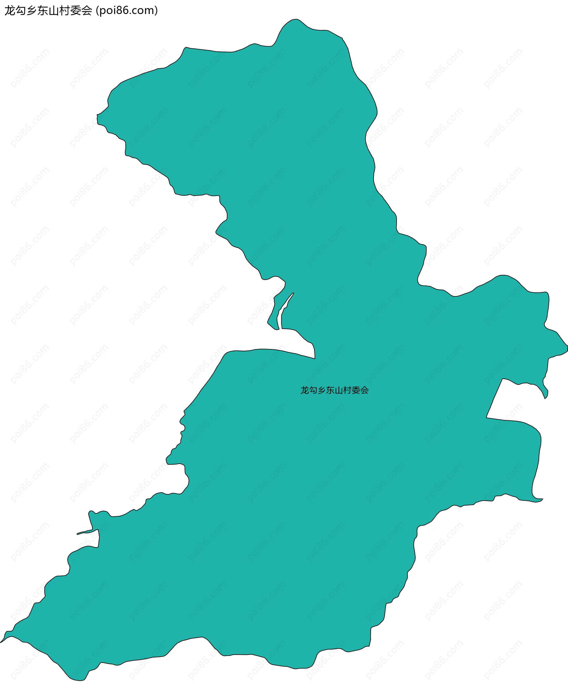 龙勾乡东山村委会边界地图