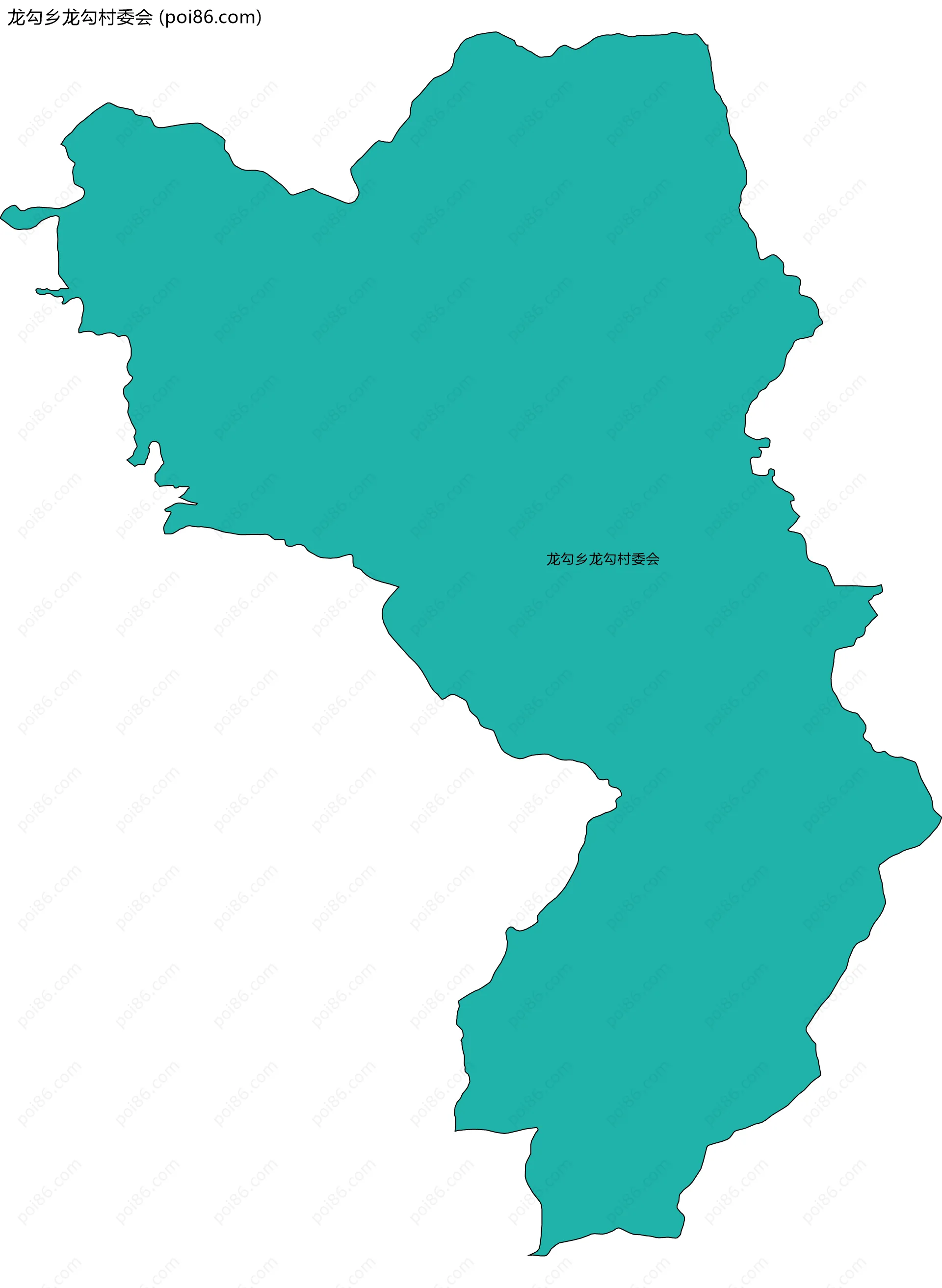 龙勾乡龙勾村委会边界地图