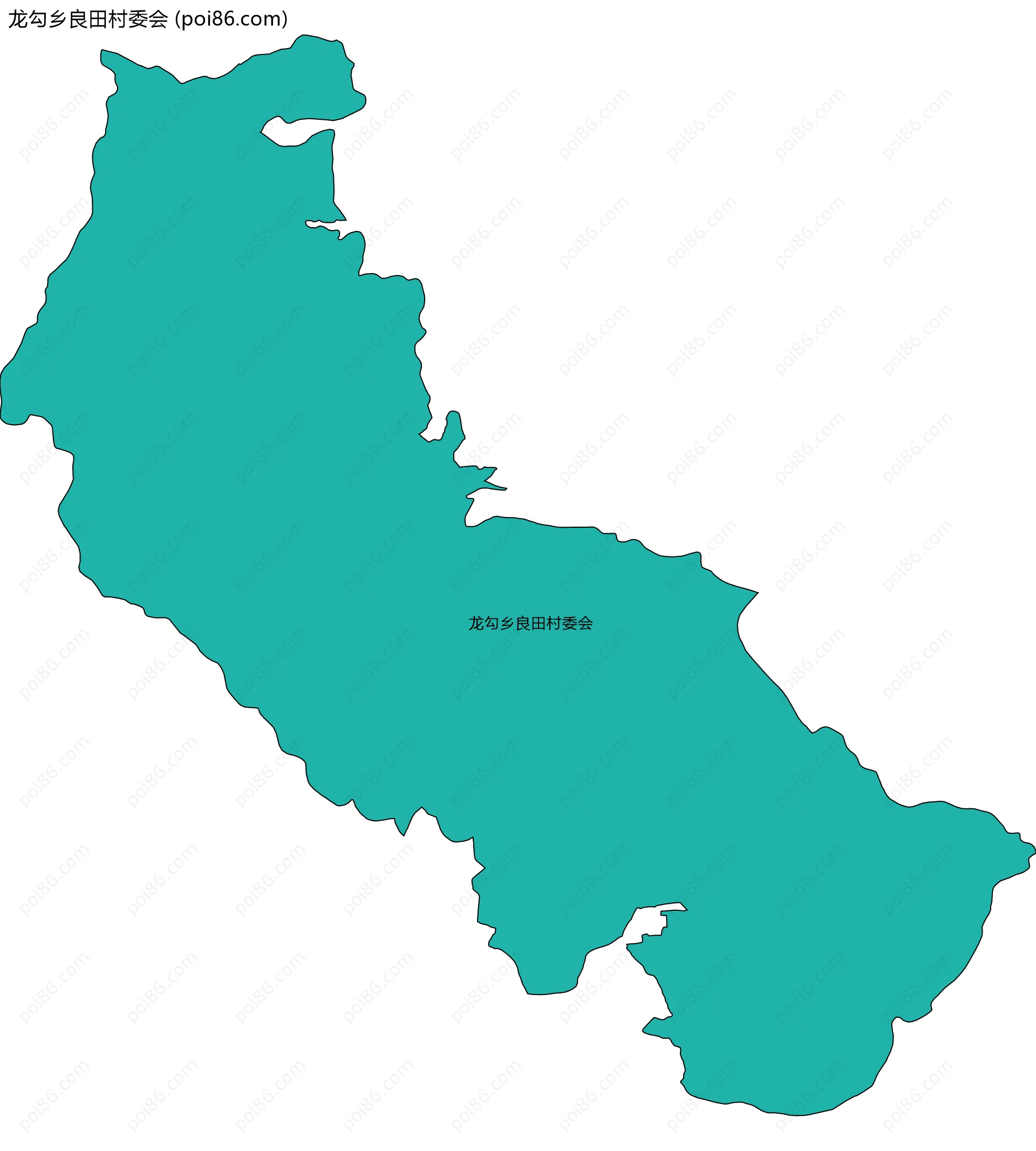 龙勾乡良田村委会边界地图