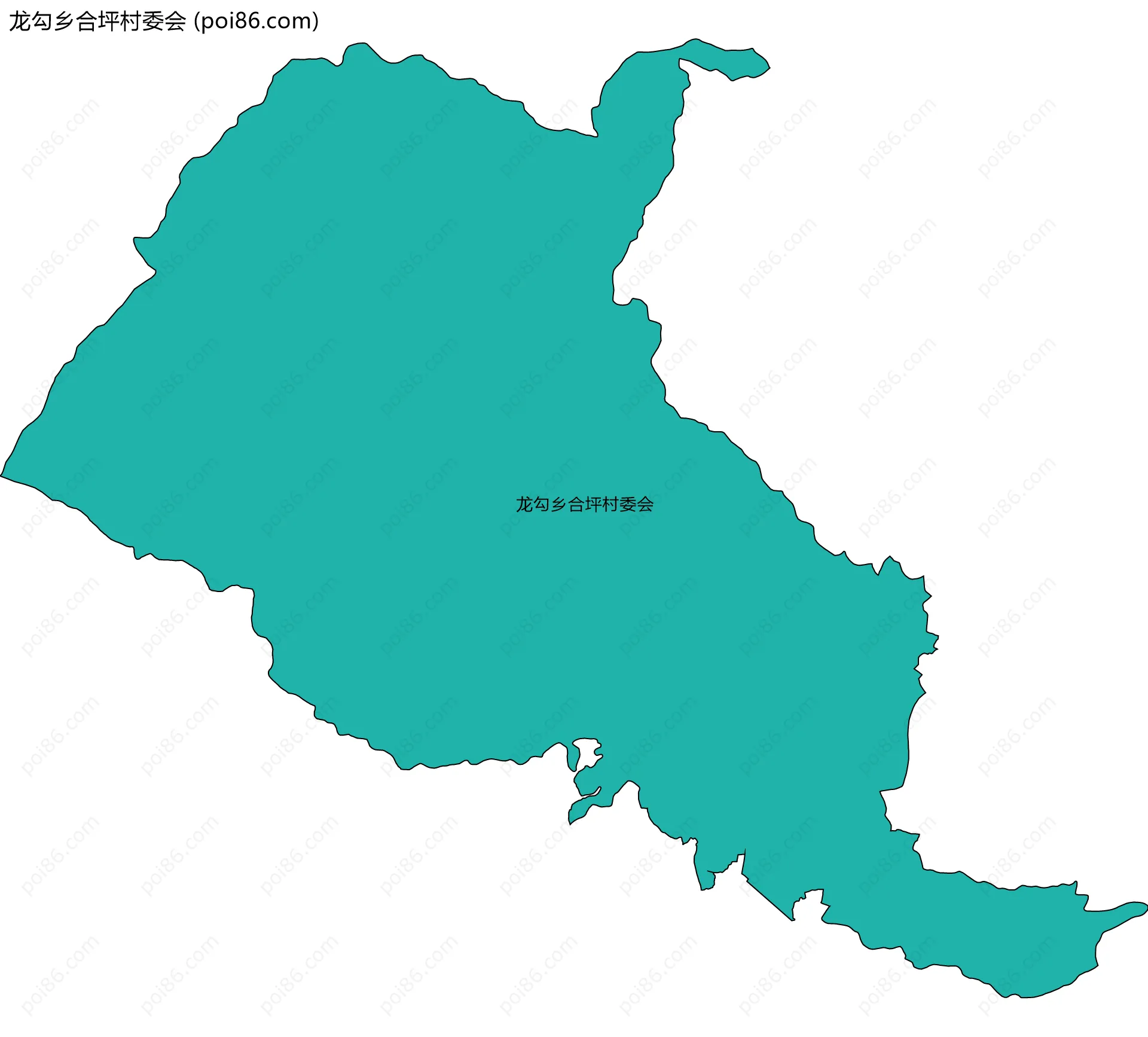 龙勾乡合坪村委会边界地图