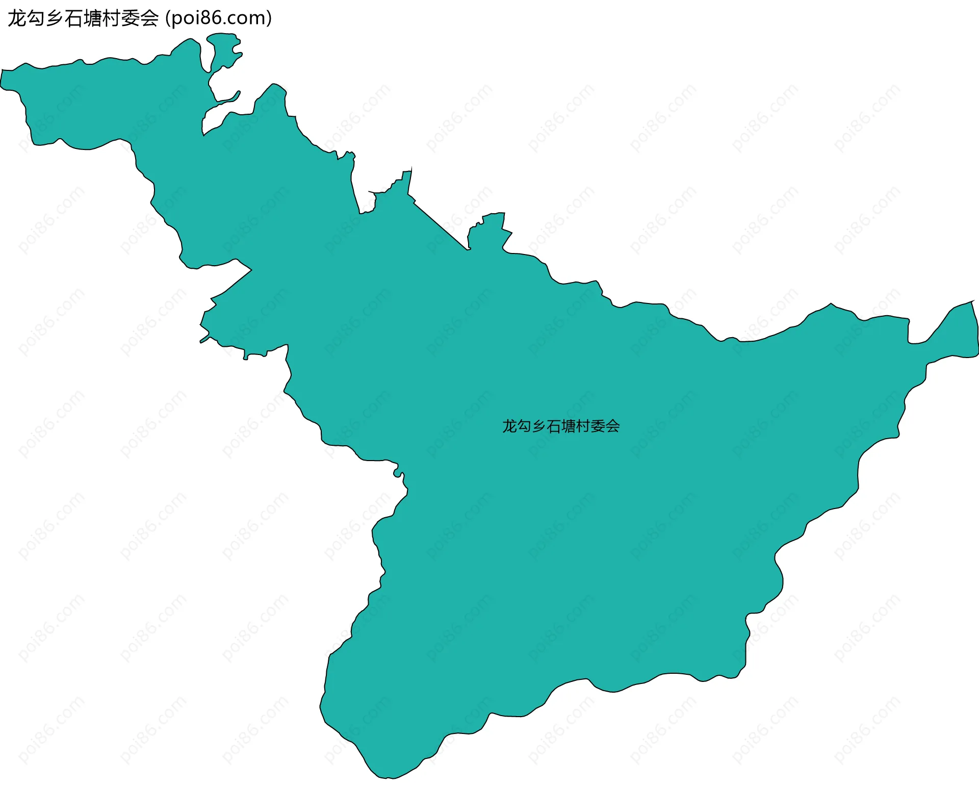 龙勾乡石塘村委会边界地图