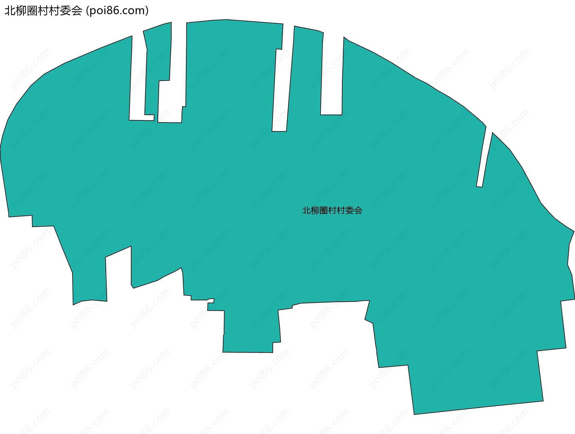 北柳圈村村委会边界地图
