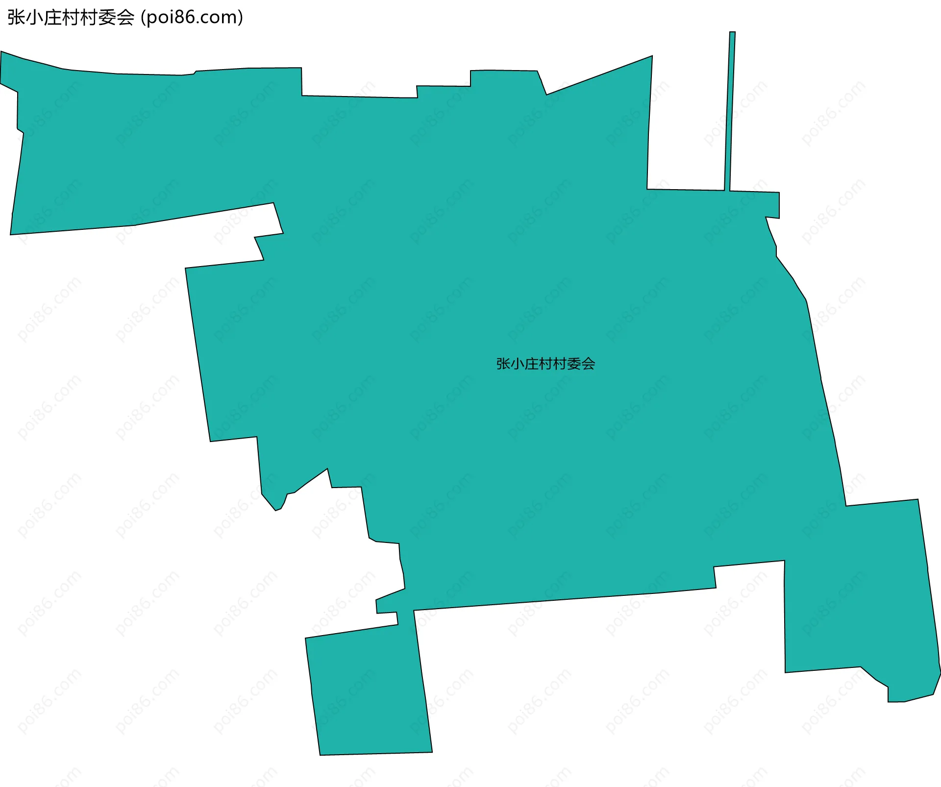 张小庄村村委会边界地图