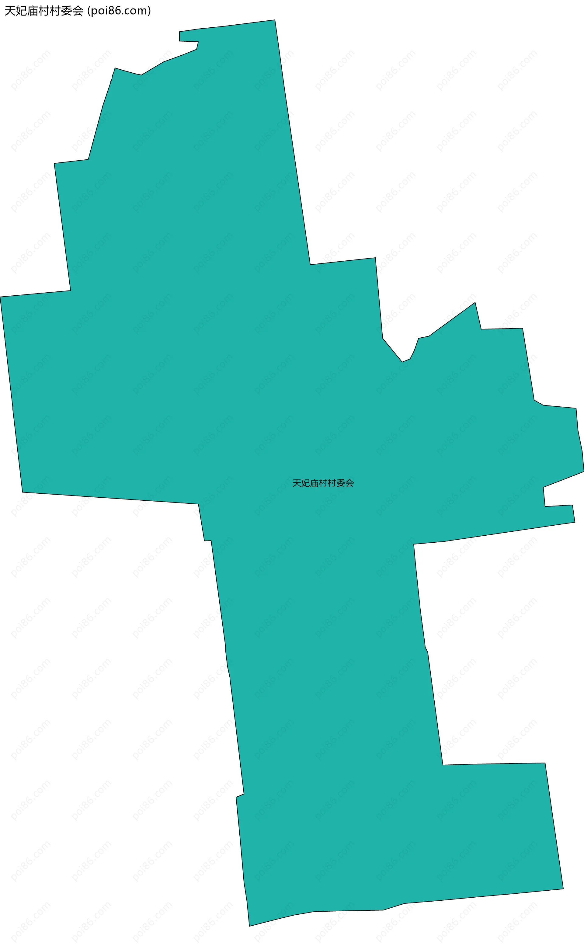 天妃庙村村委会边界地图