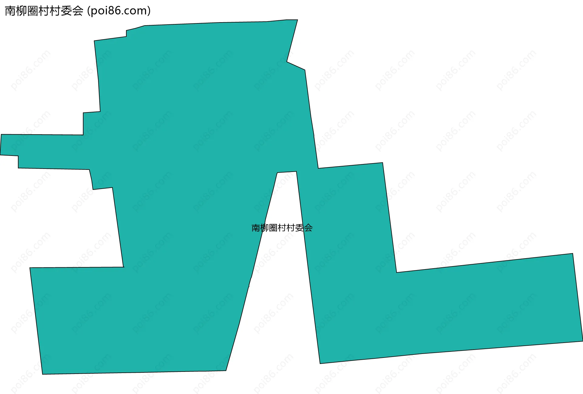 南柳圈村村委会边界地图