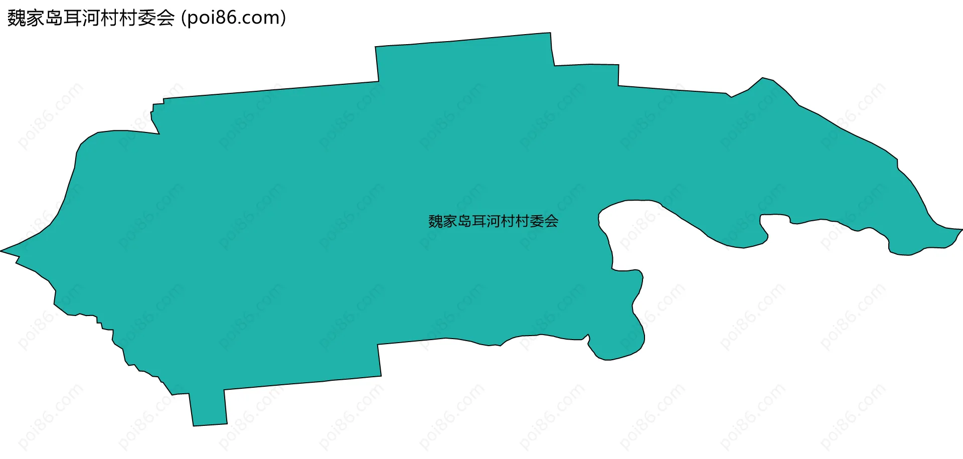 魏家岛耳河村村委会边界地图