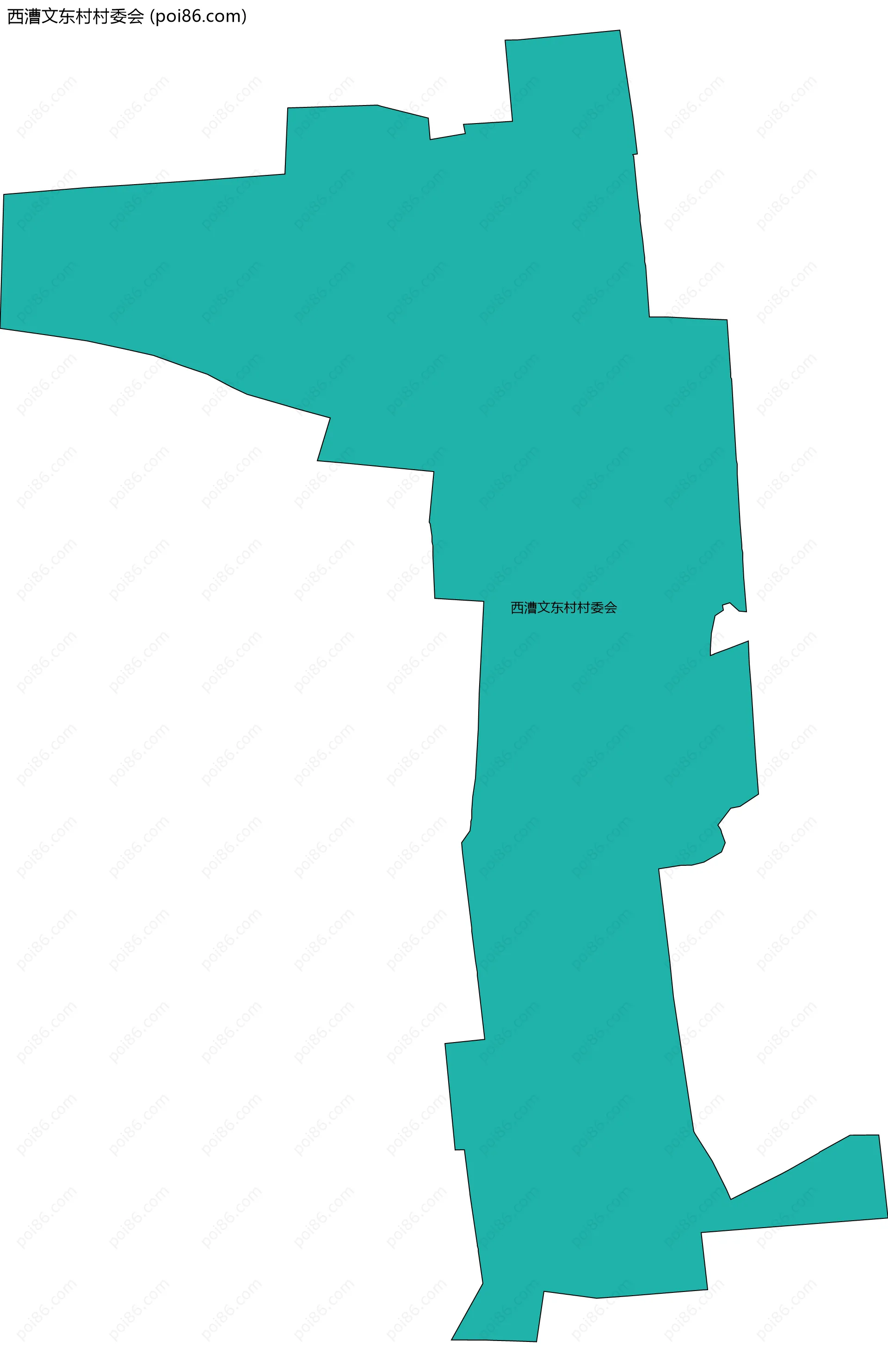 西漕文东村村委会边界地图