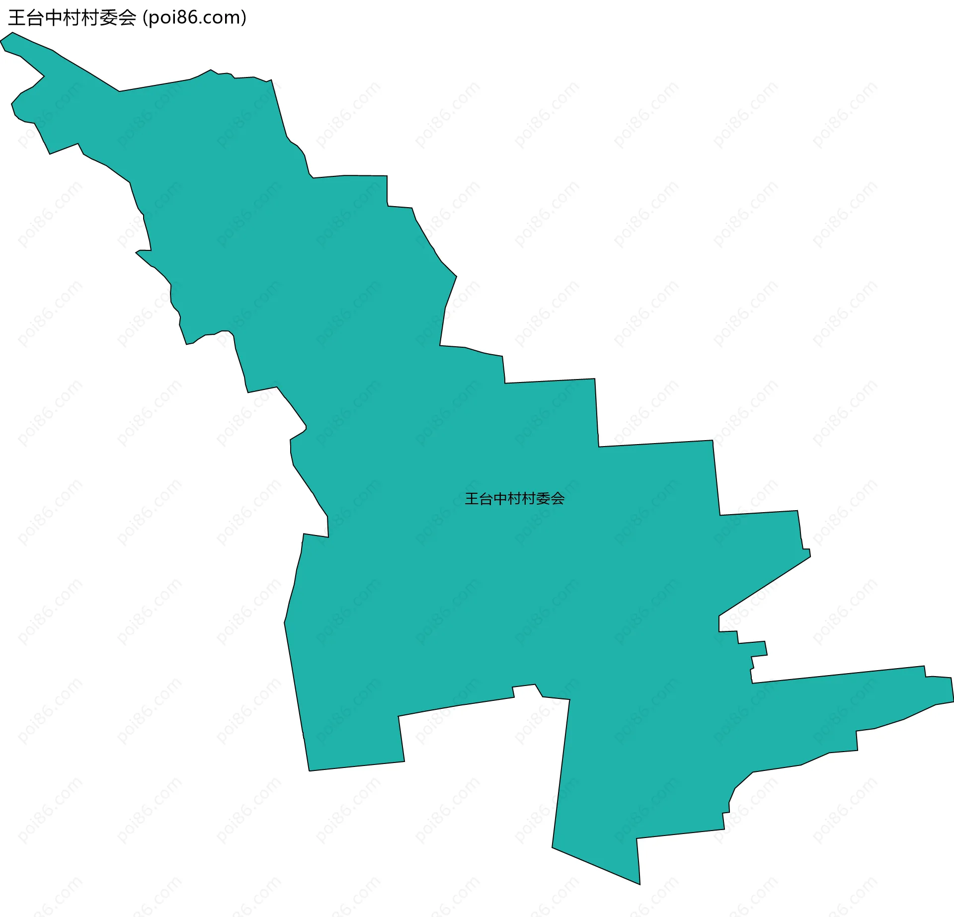 王台中村村委会边界地图