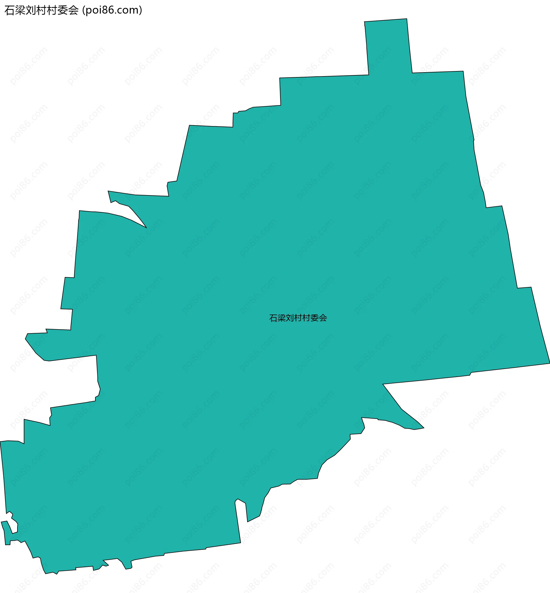 石梁刘村村委会边界地图