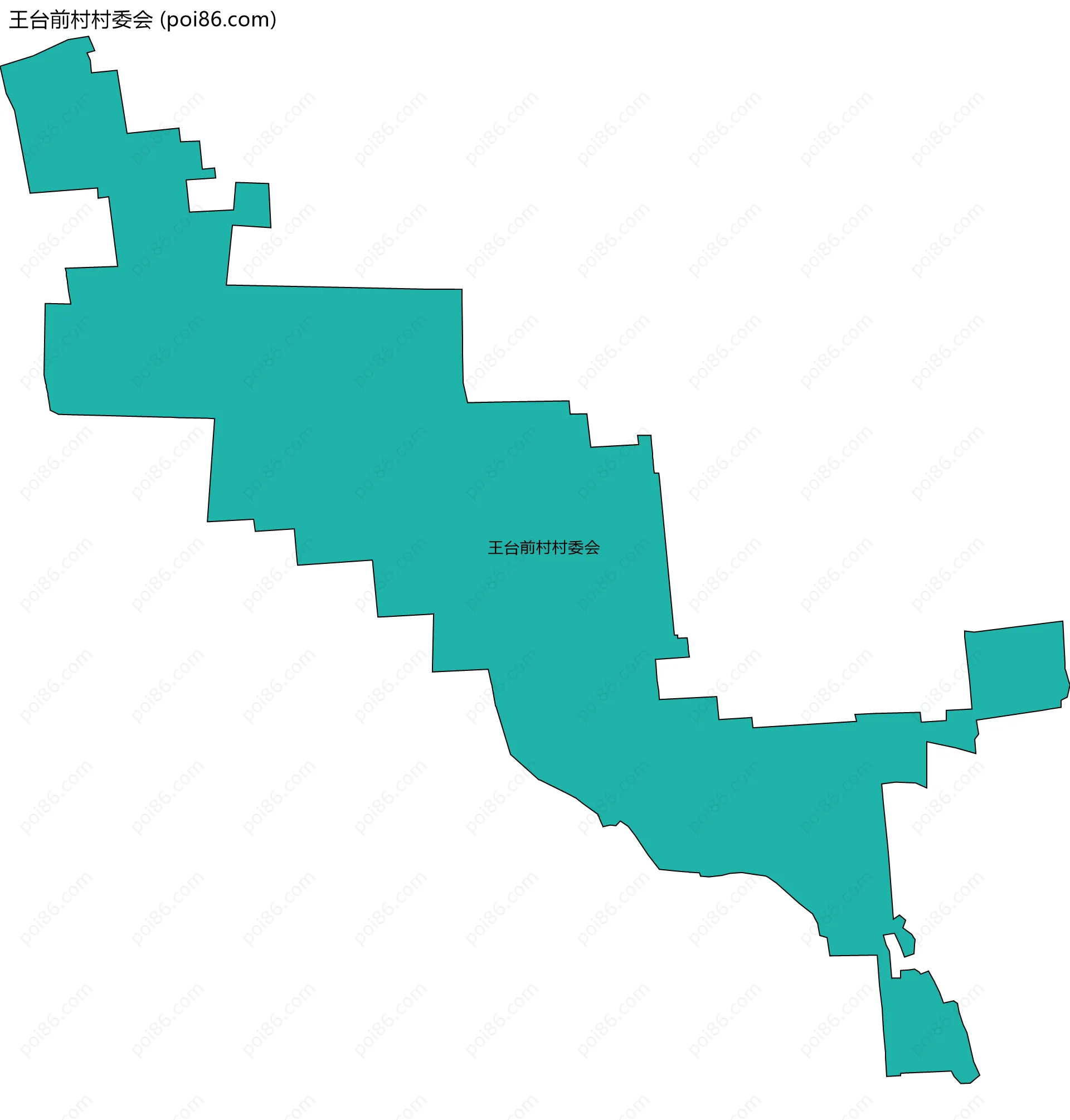 王台前村村委会边界地图