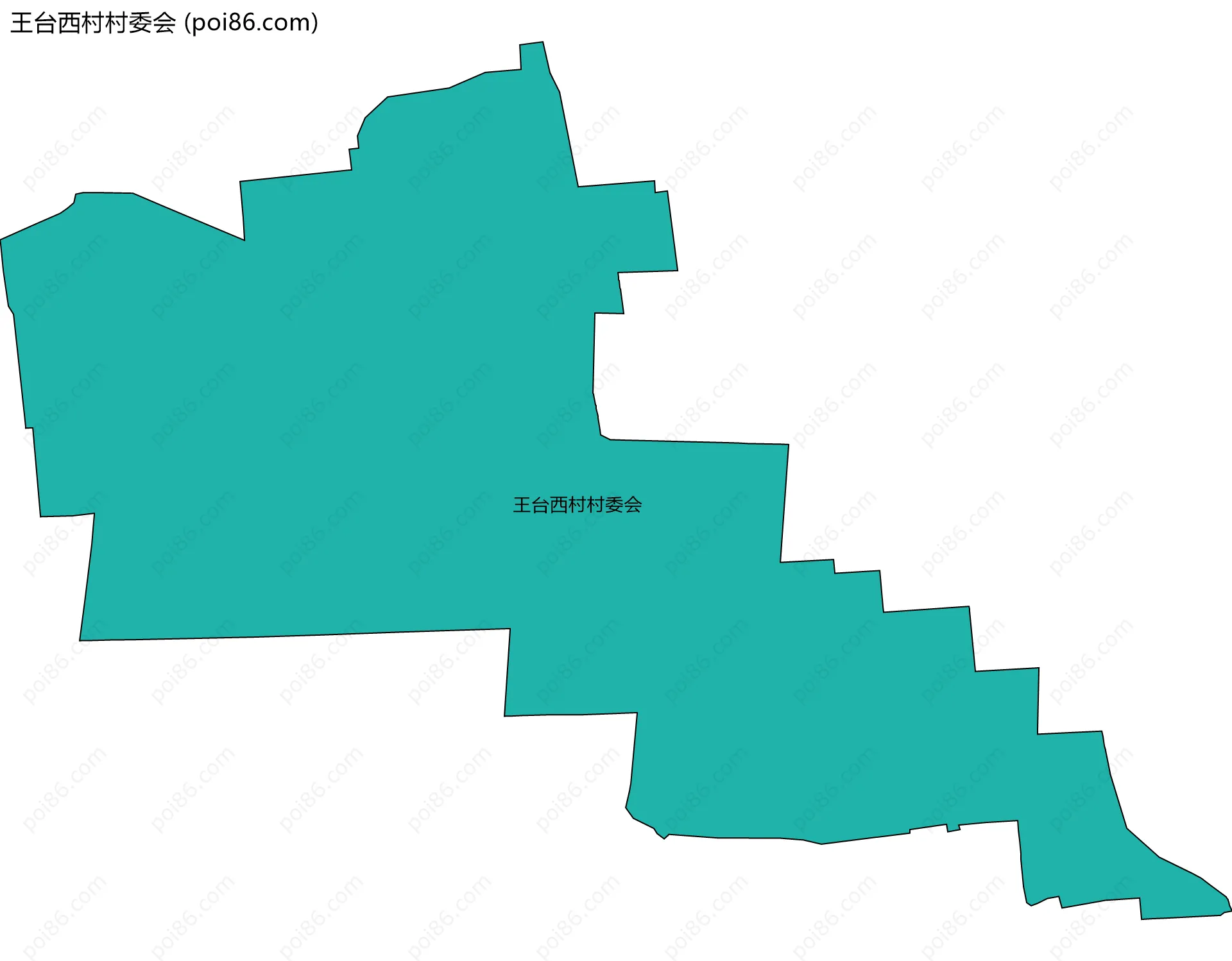 王台西村村委会边界地图