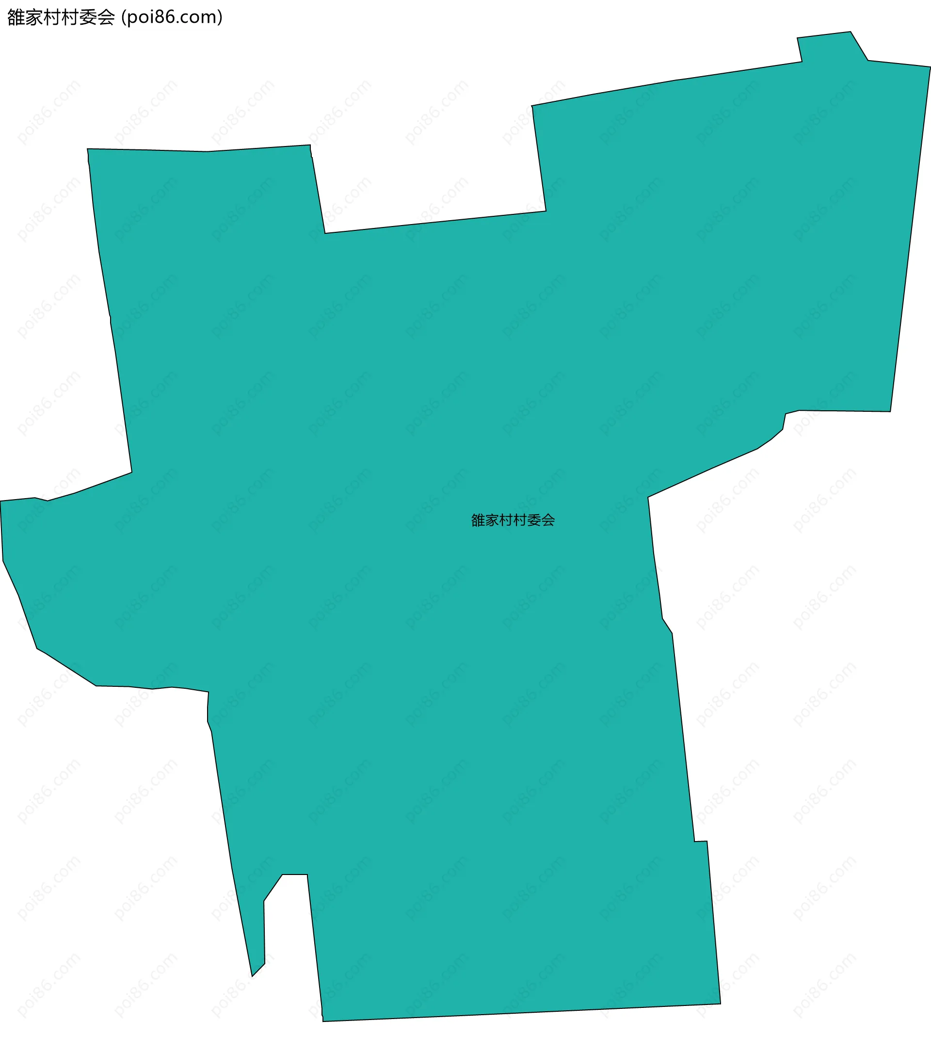 雒家村村委会边界地图