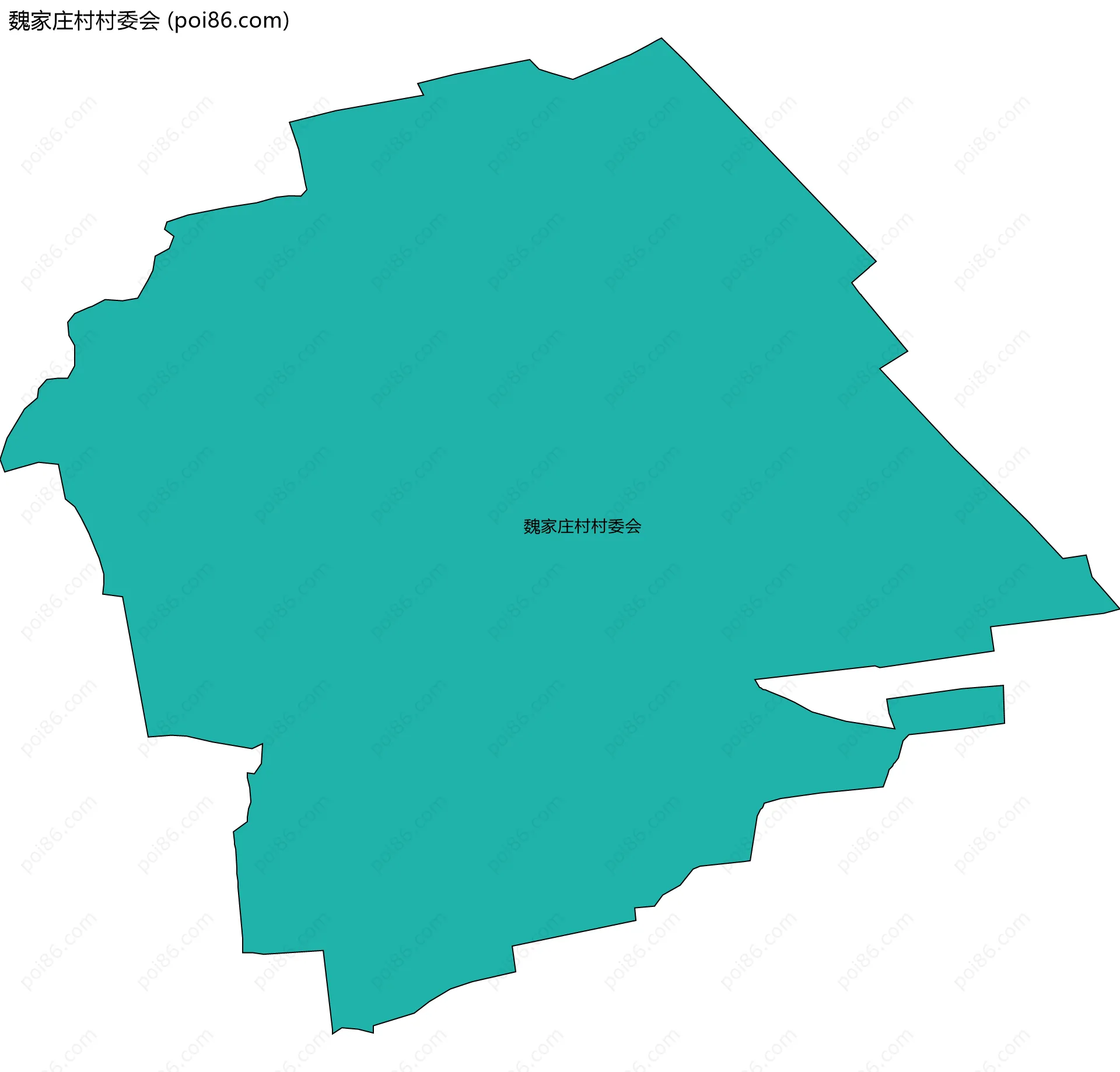 魏家庄村村委会边界地图