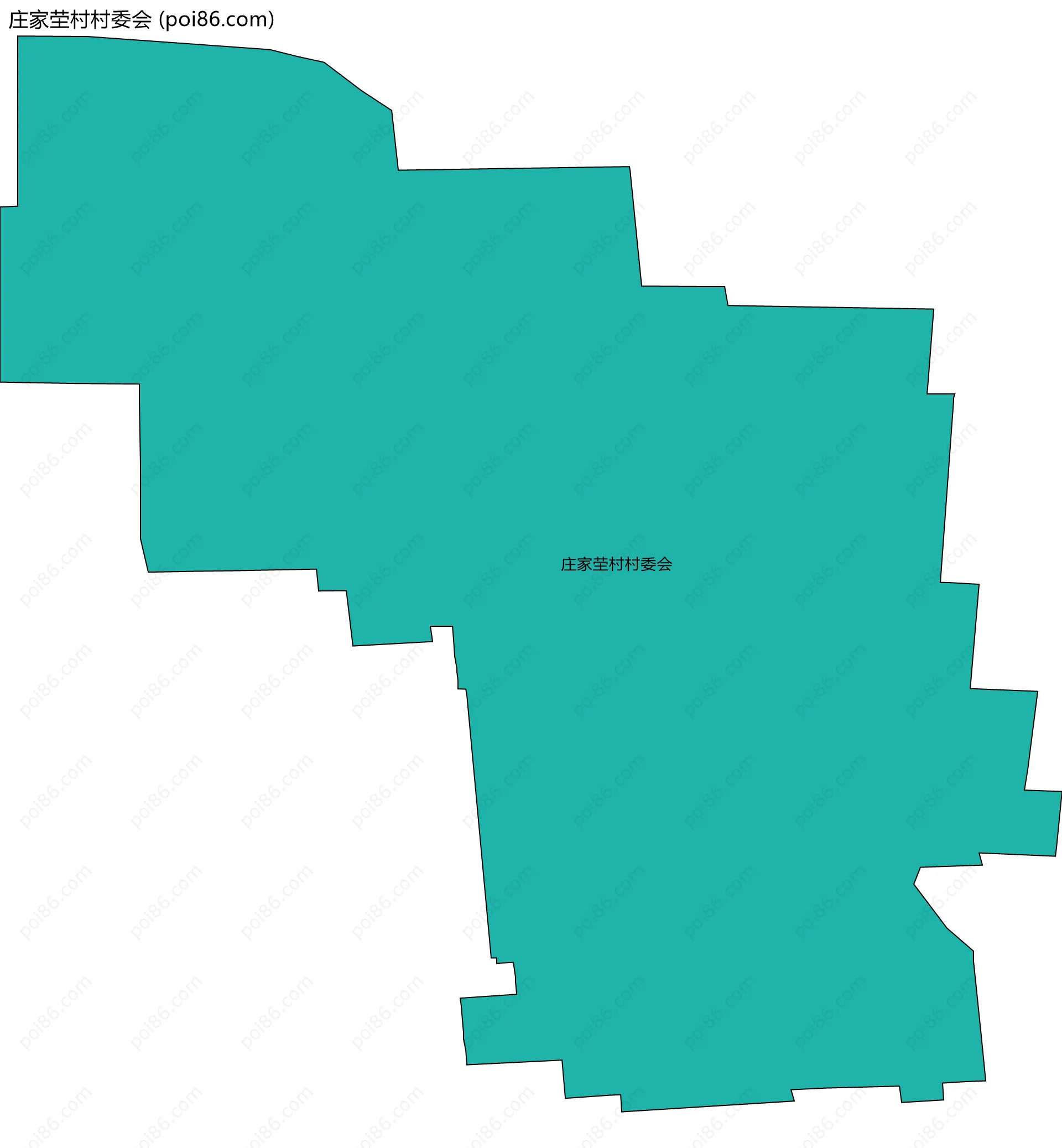 庄家茔村村委会边界地图