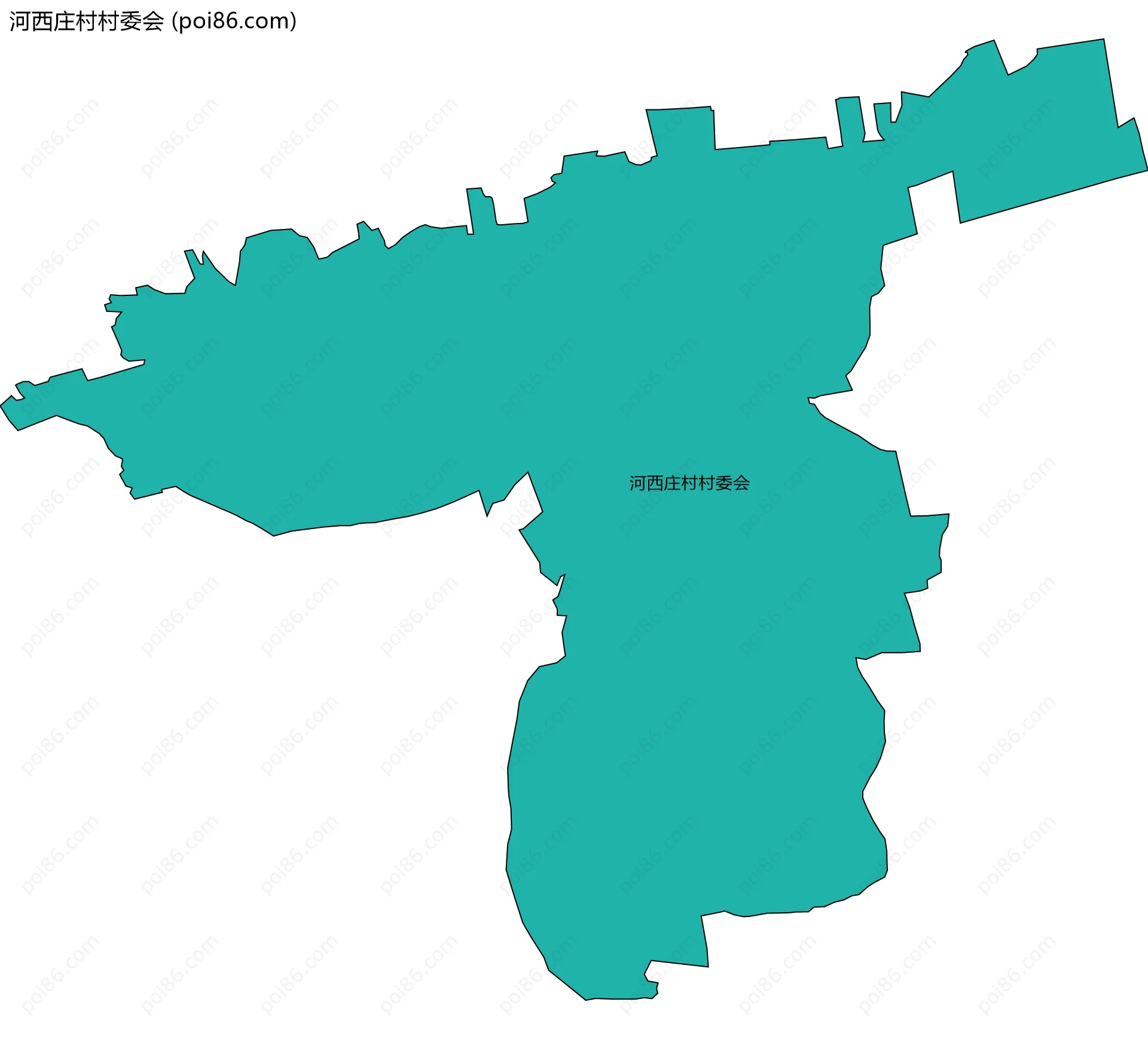 河西庄村村委会边界地图