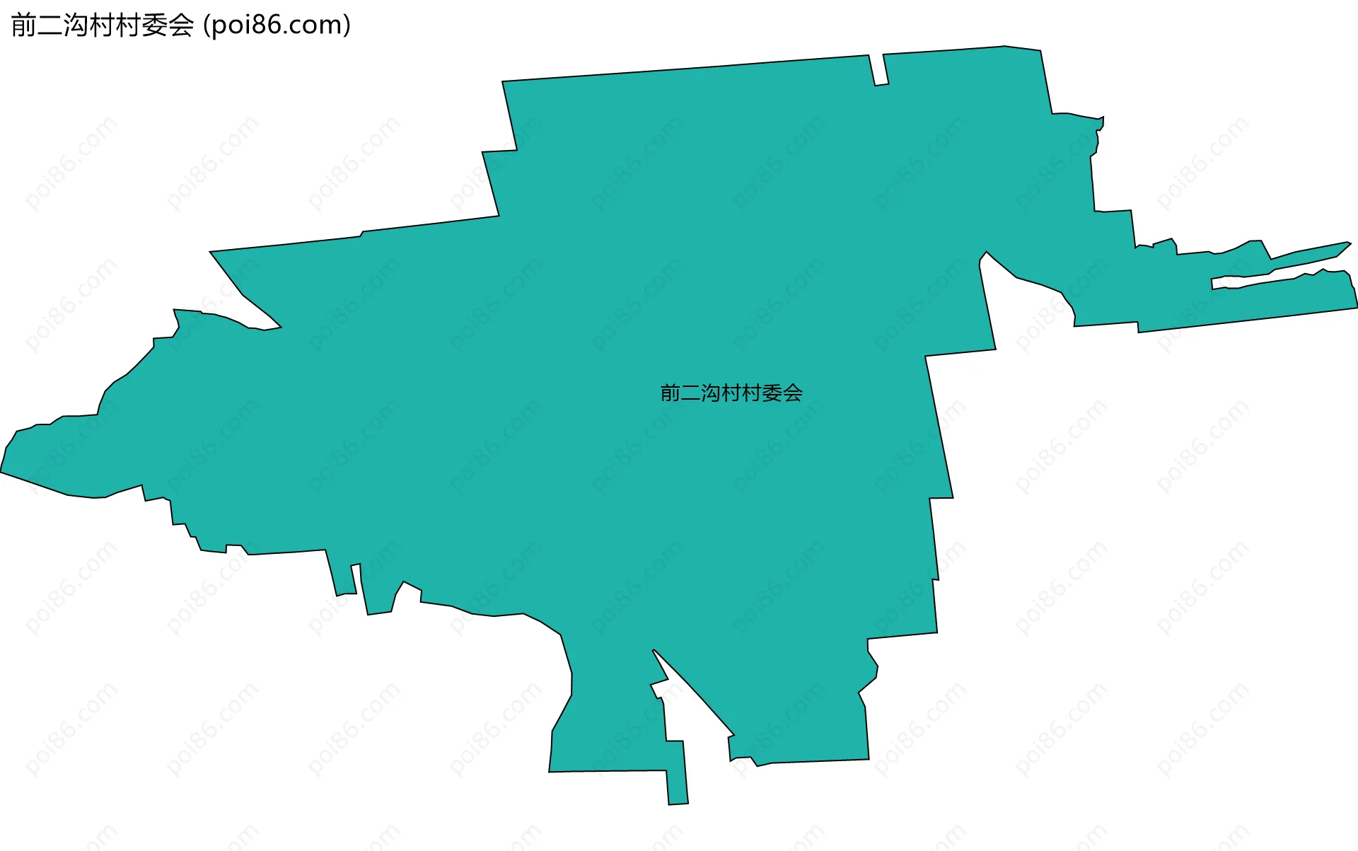 前二沟村村委会边界地图