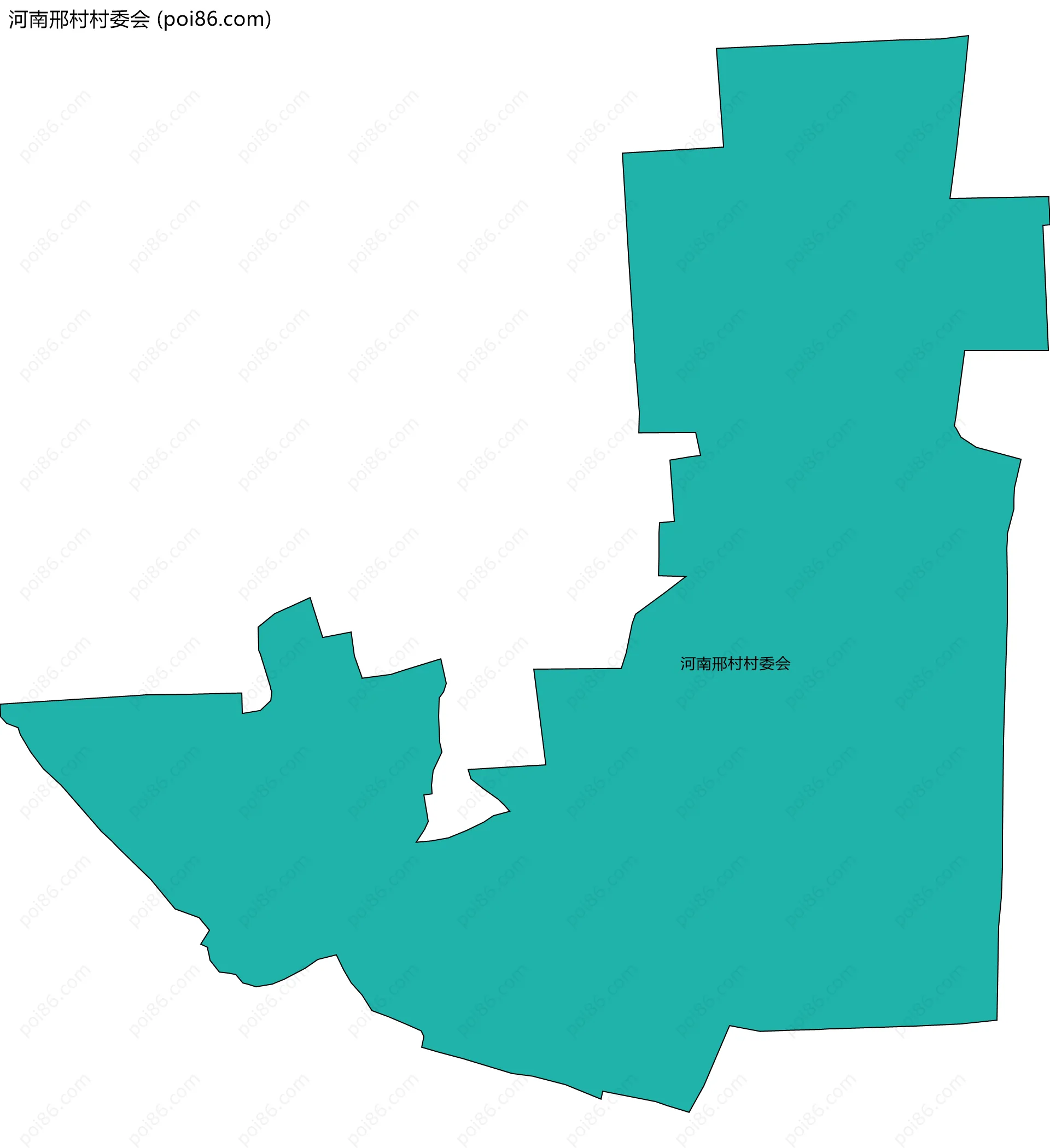 河南邢村村委会边界地图