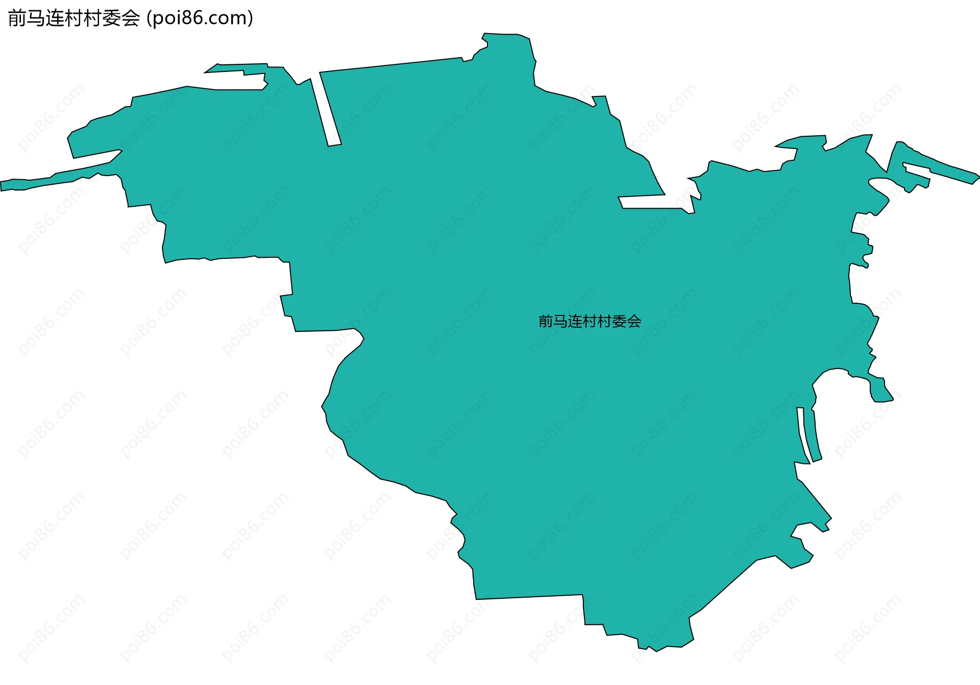 前马连村村委会边界地图