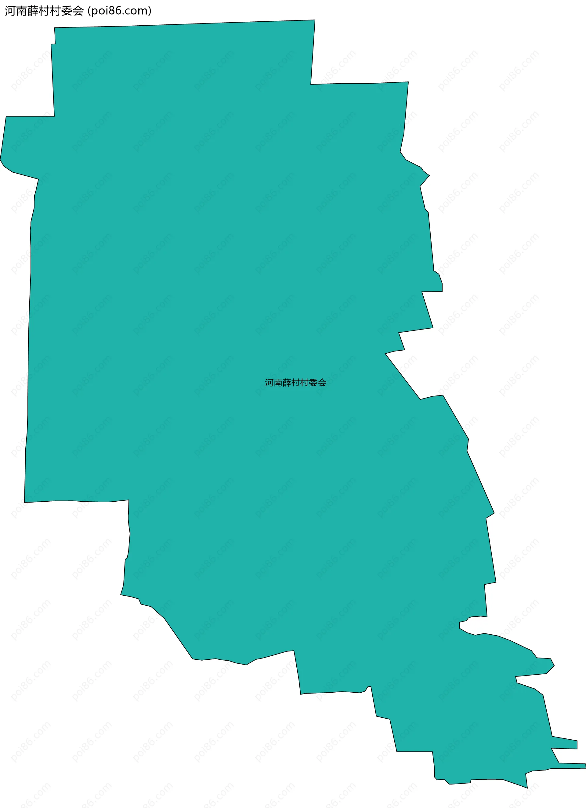 河南薛村村委会边界地图