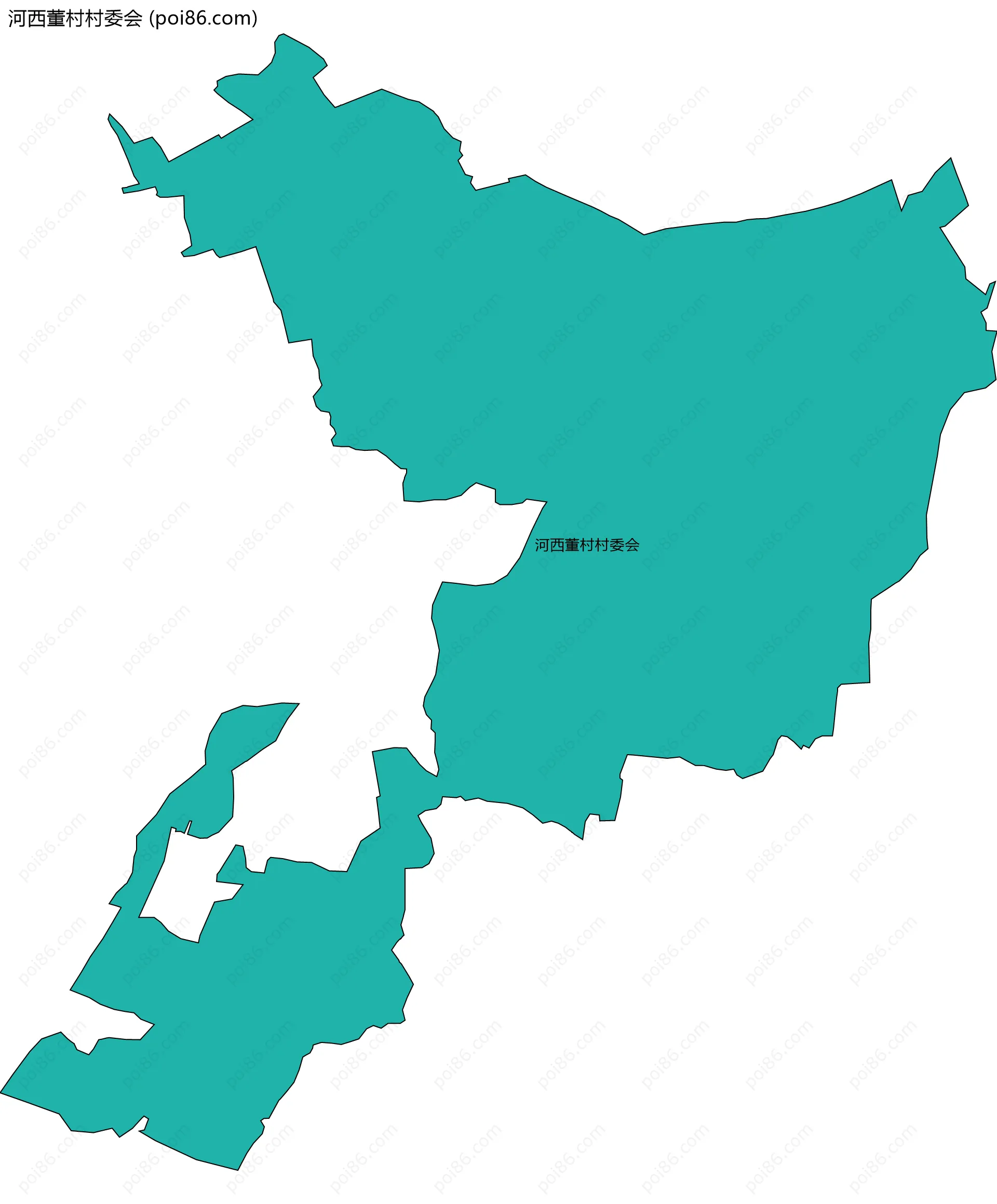 河西董村村委会边界地图