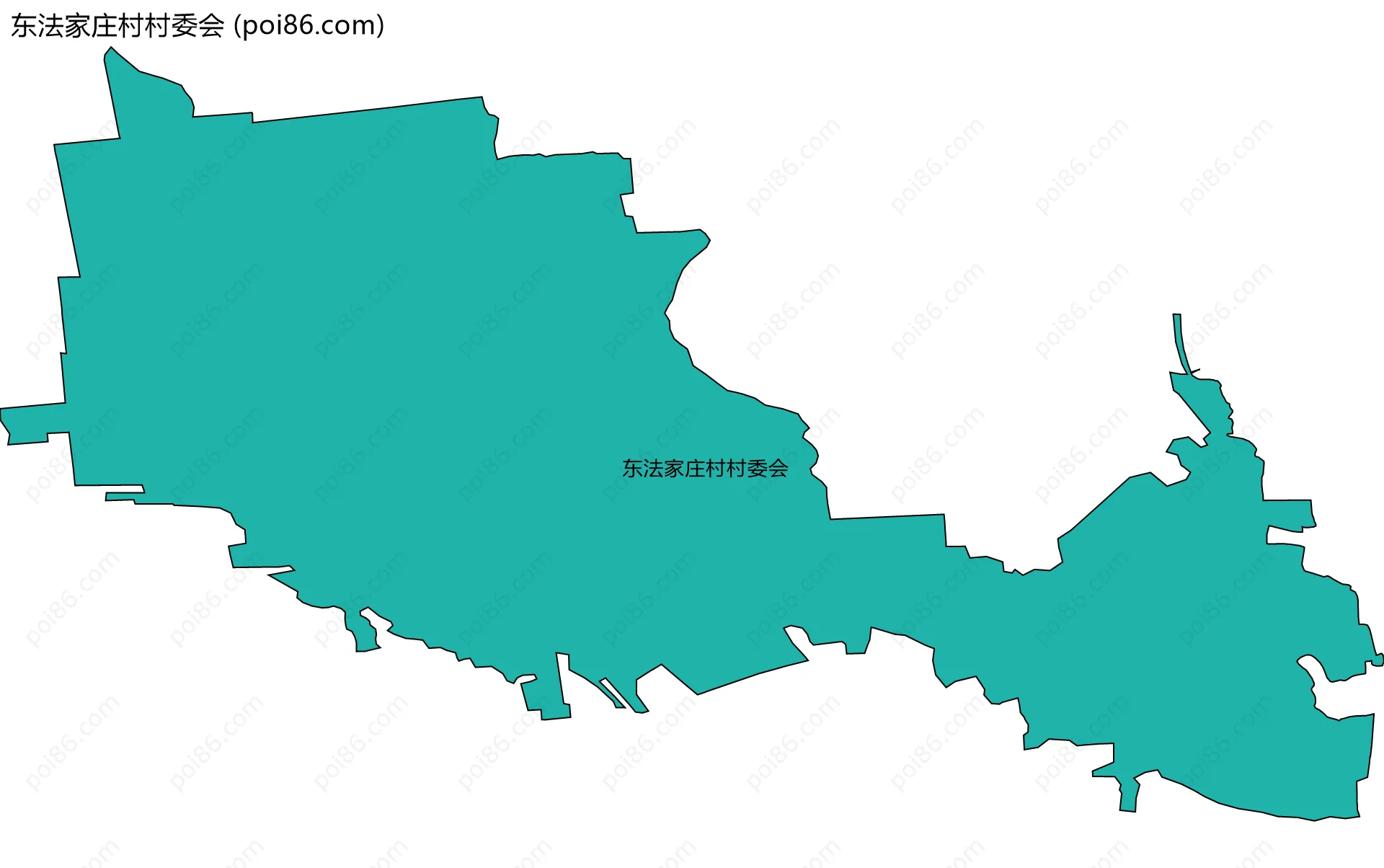 东法家庄村村委会边界地图