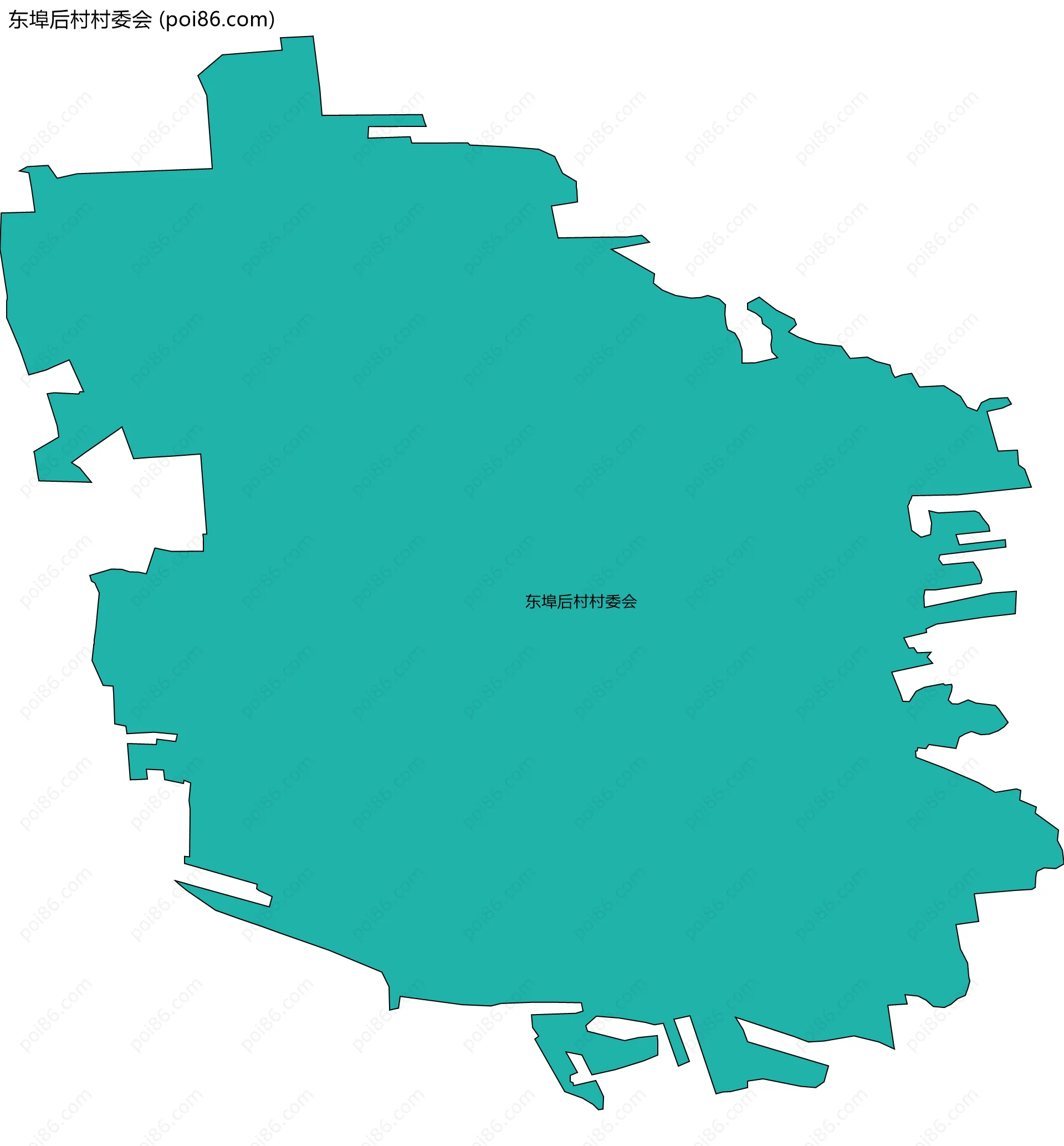 东埠后村村委会边界地图