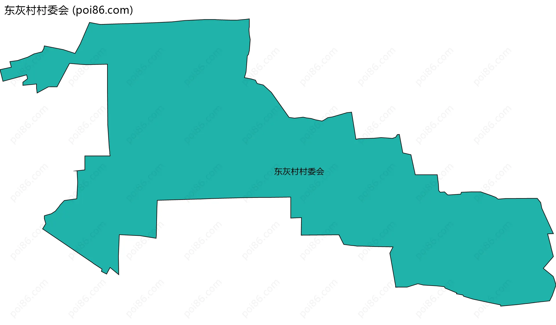 东灰村村委会边界地图
