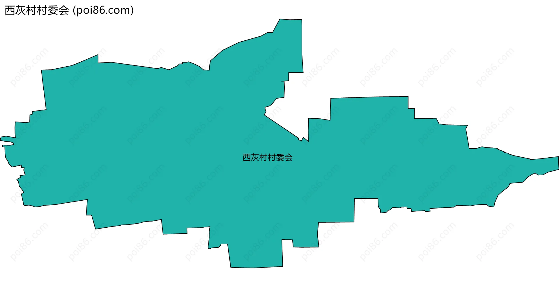 西灰村村委会边界地图