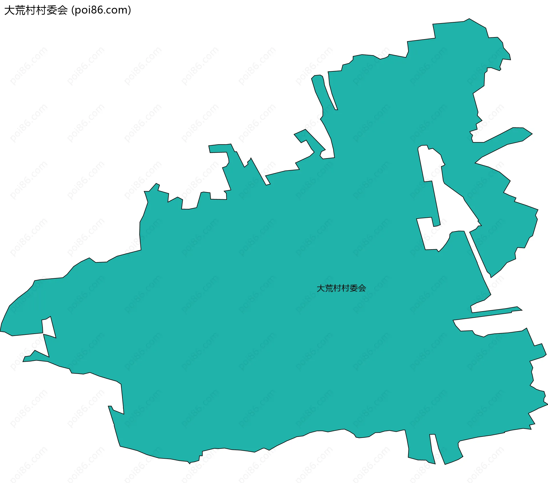 大荒村村委会边界地图