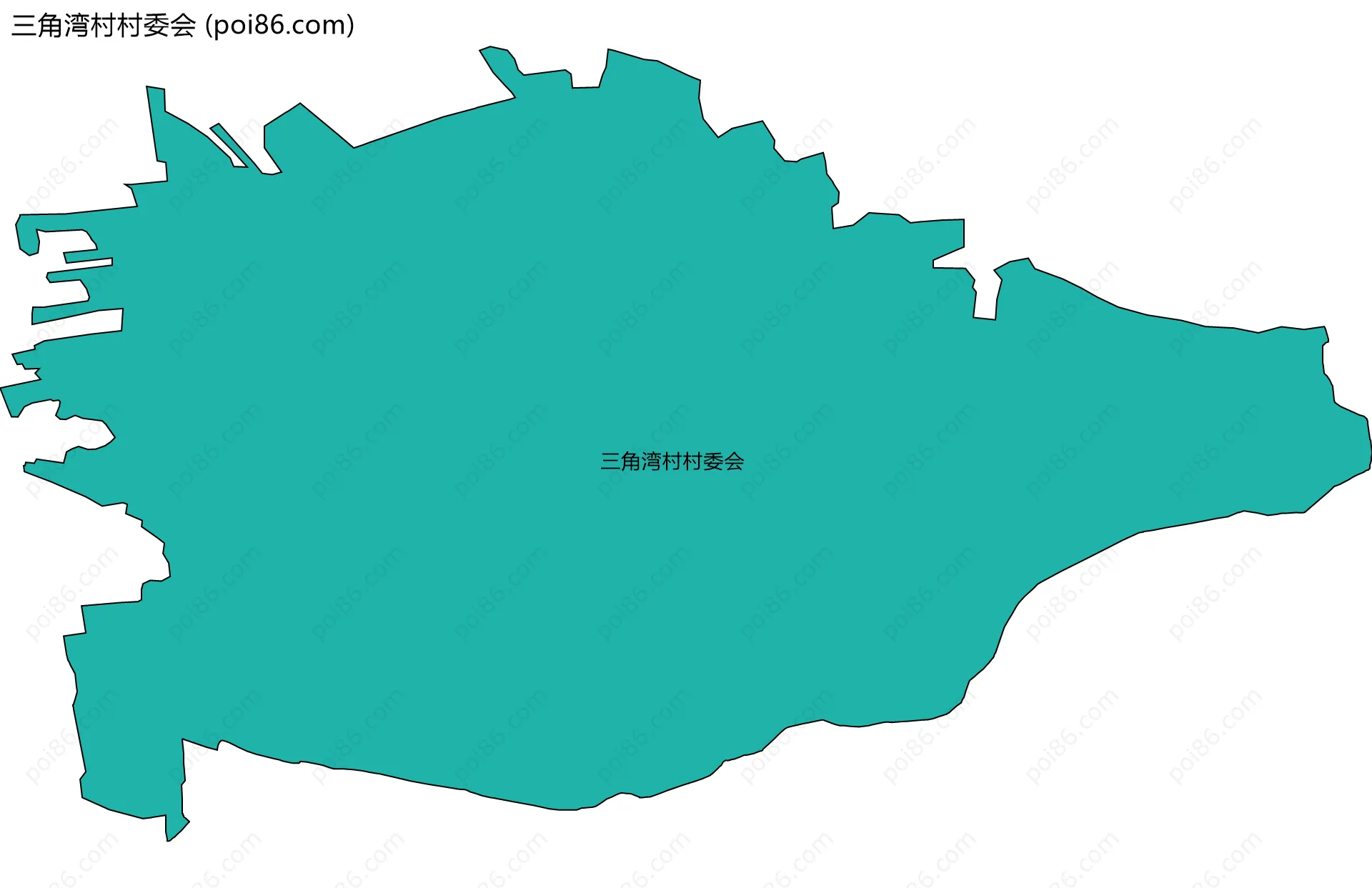 三角湾村村委会边界地图