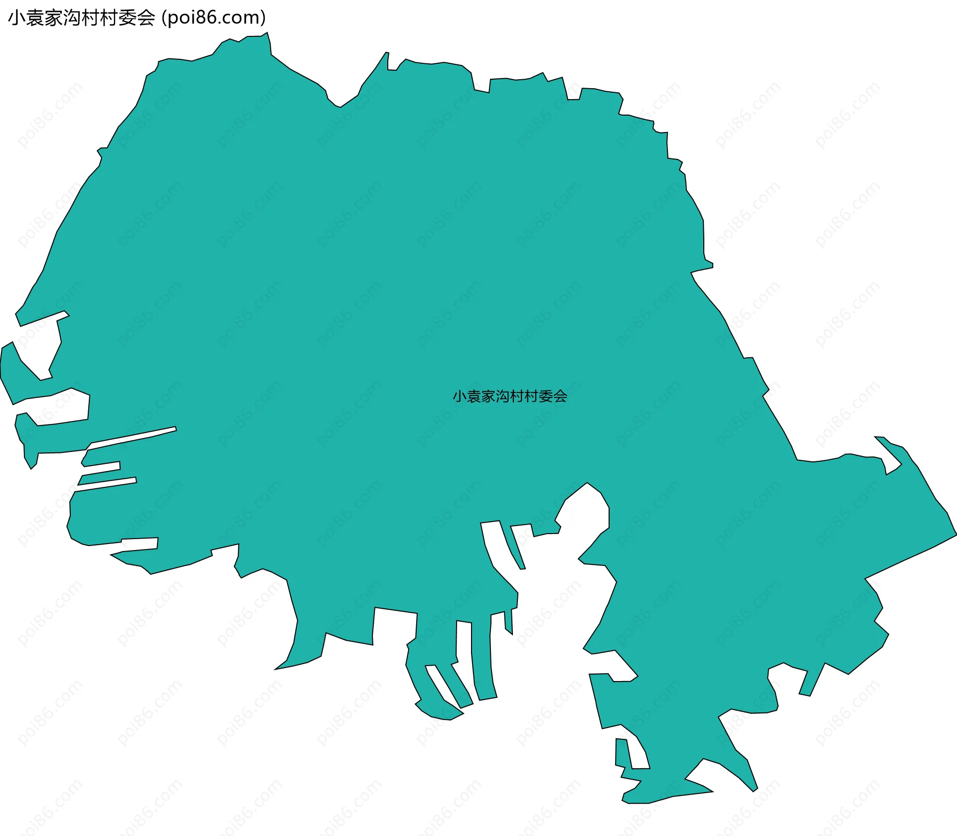 小袁家沟村村委会边界地图