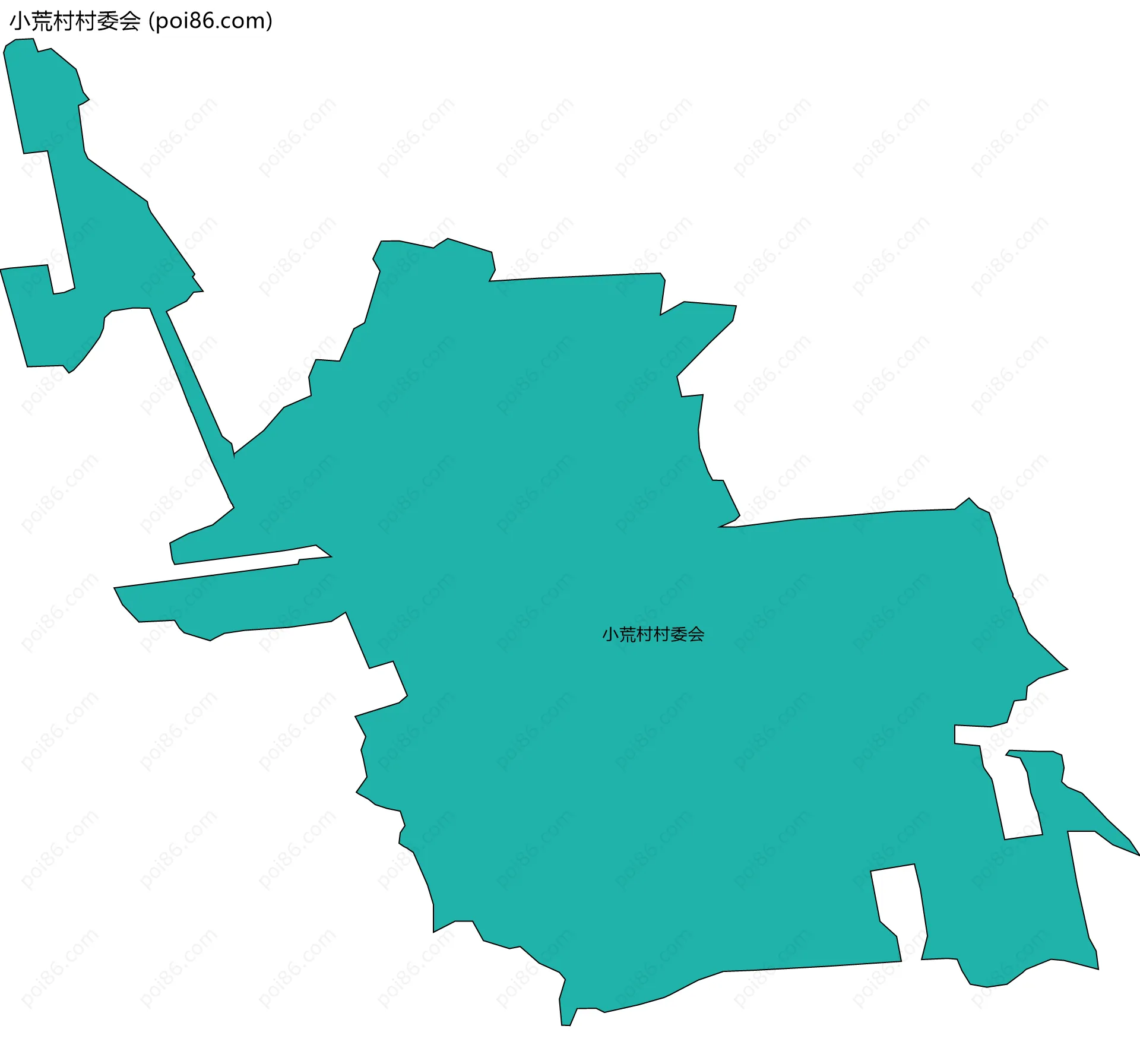 小荒村村委会边界地图