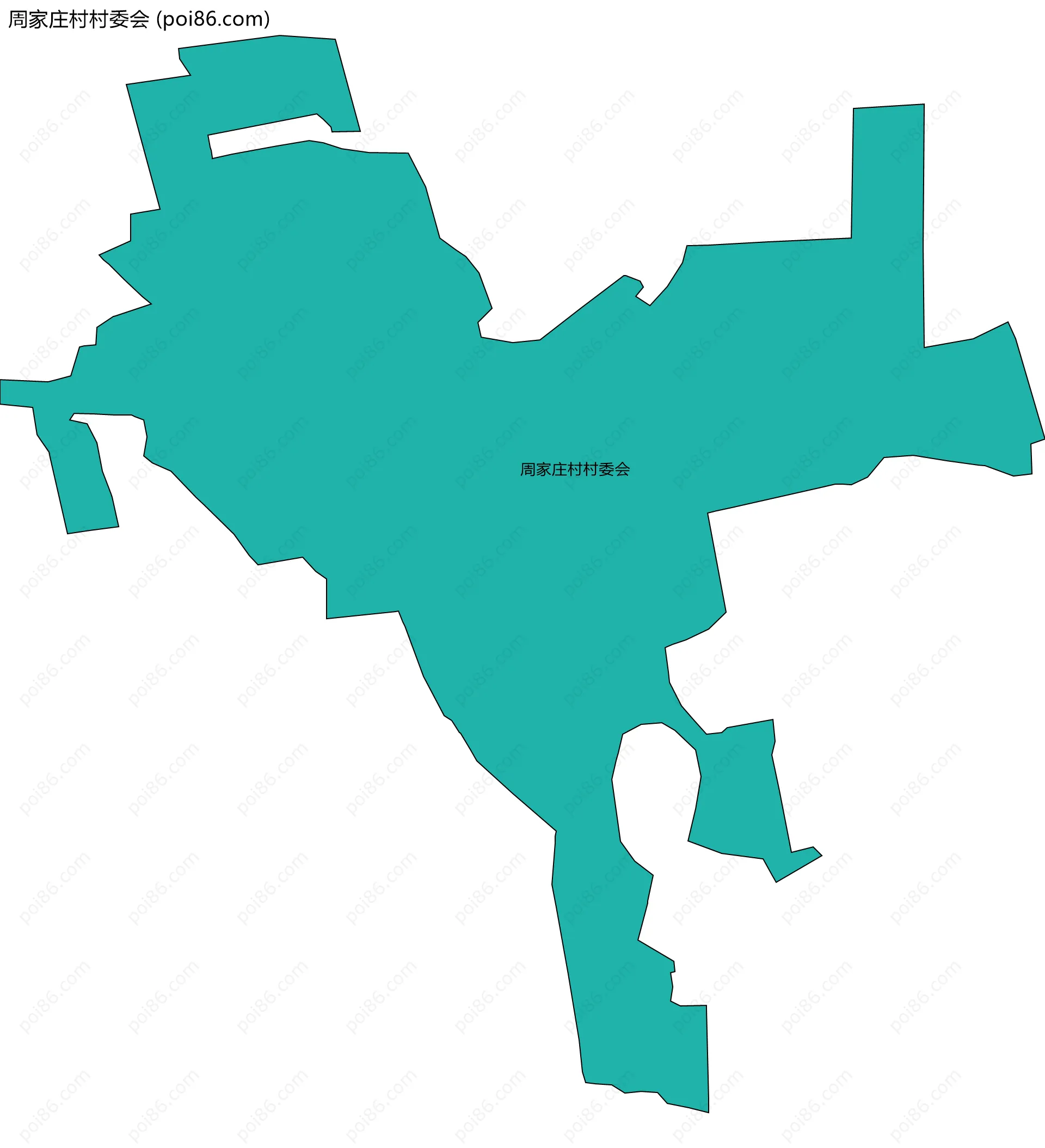 周家庄村村委会边界地图