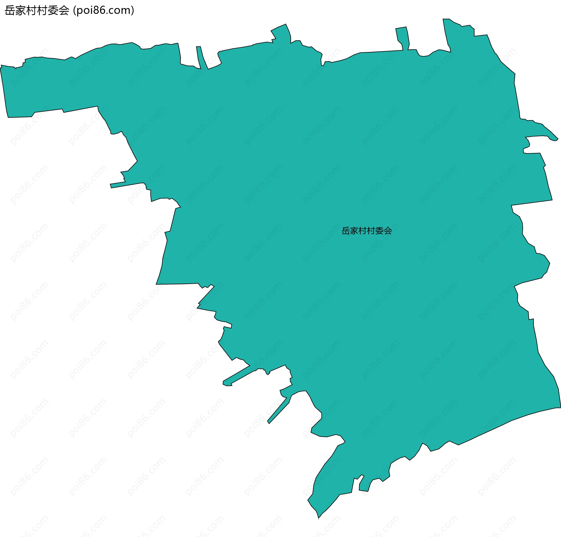 岳家村村委会边界地图