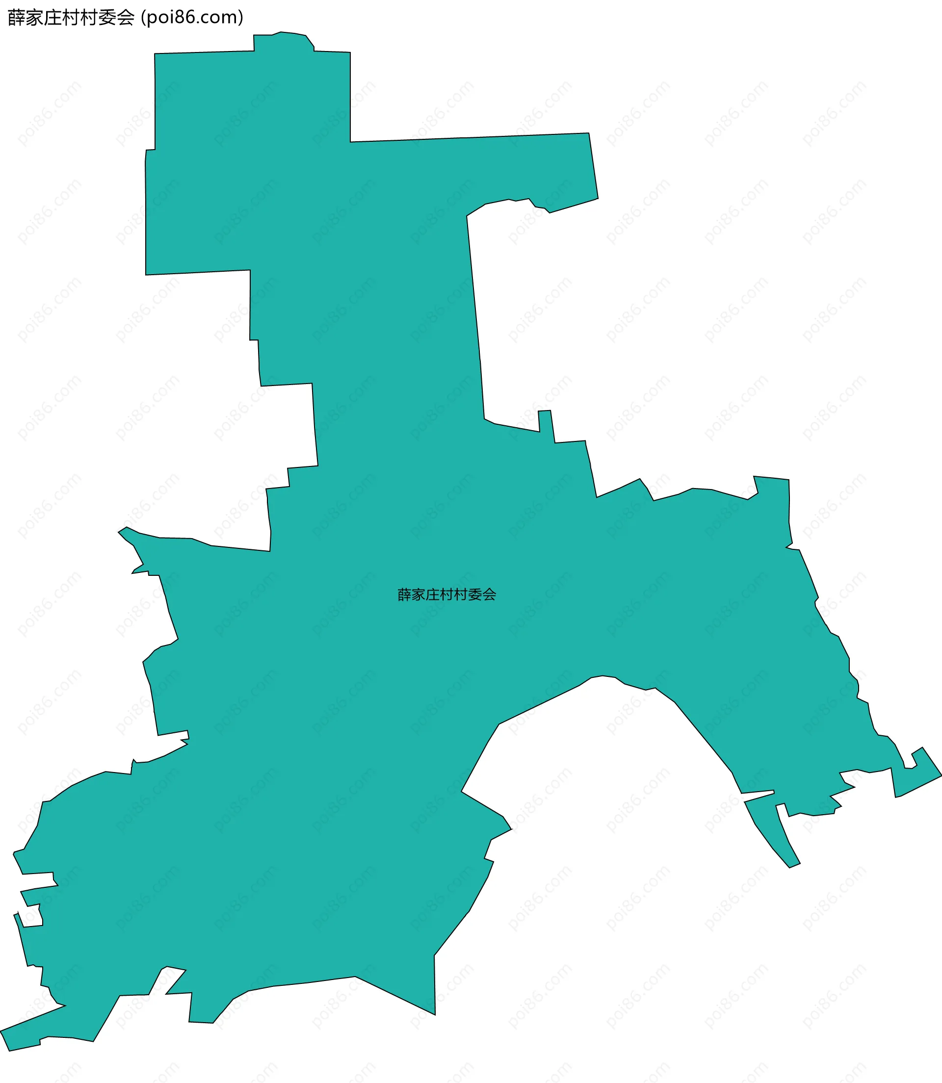 薛家庄村村委会边界地图