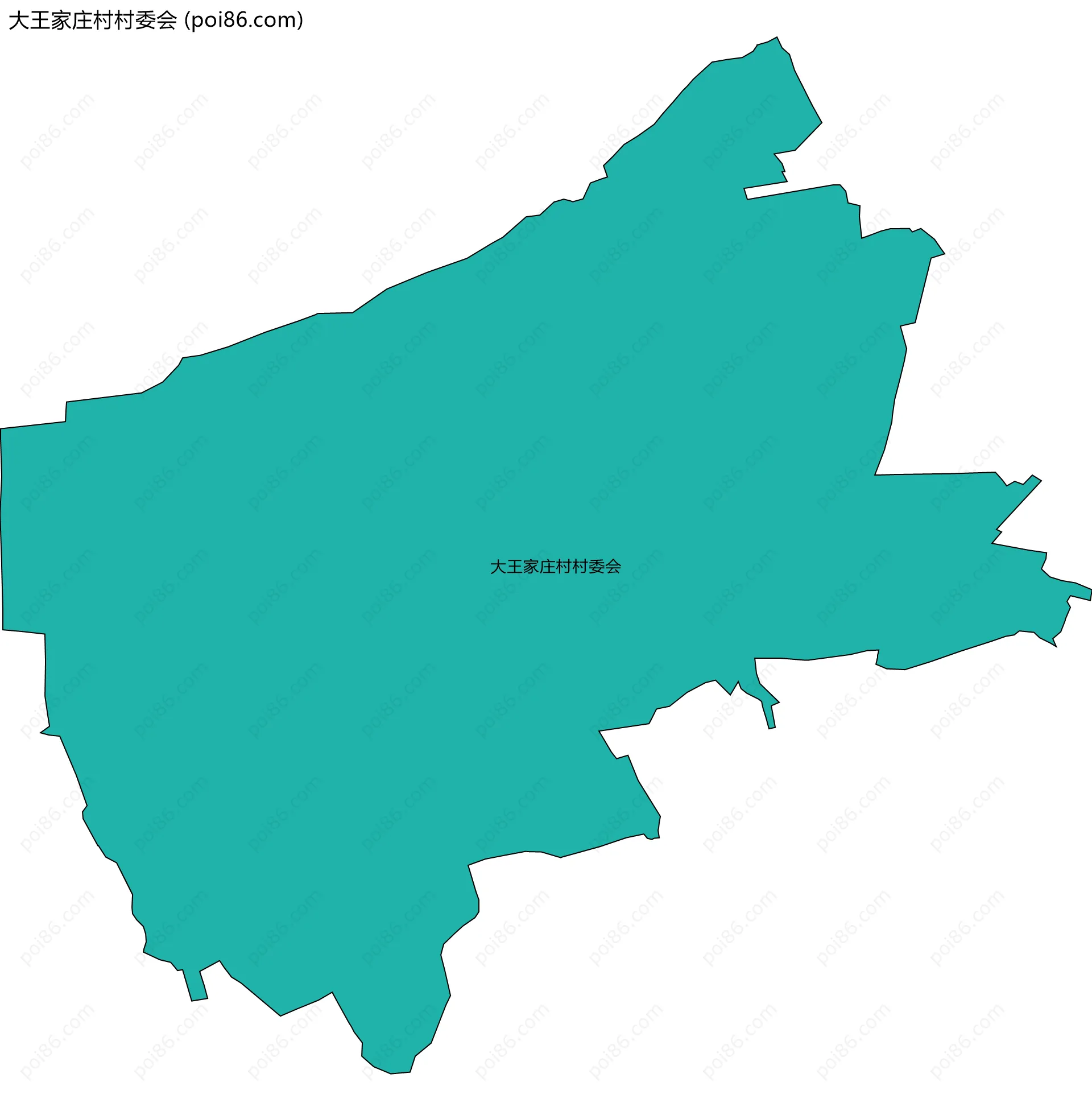 大王家庄村村委会边界地图