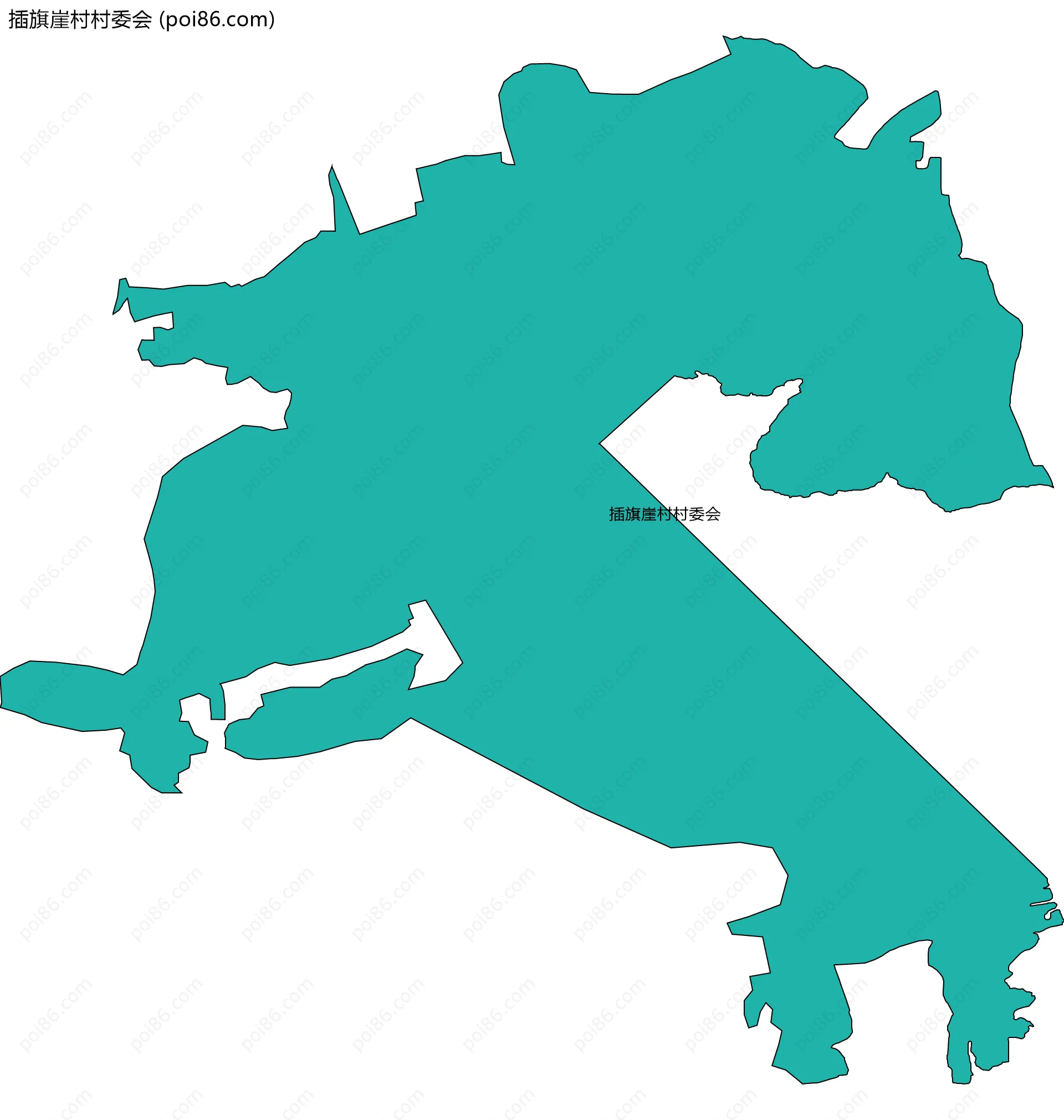 插旗崖村村委会边界地图