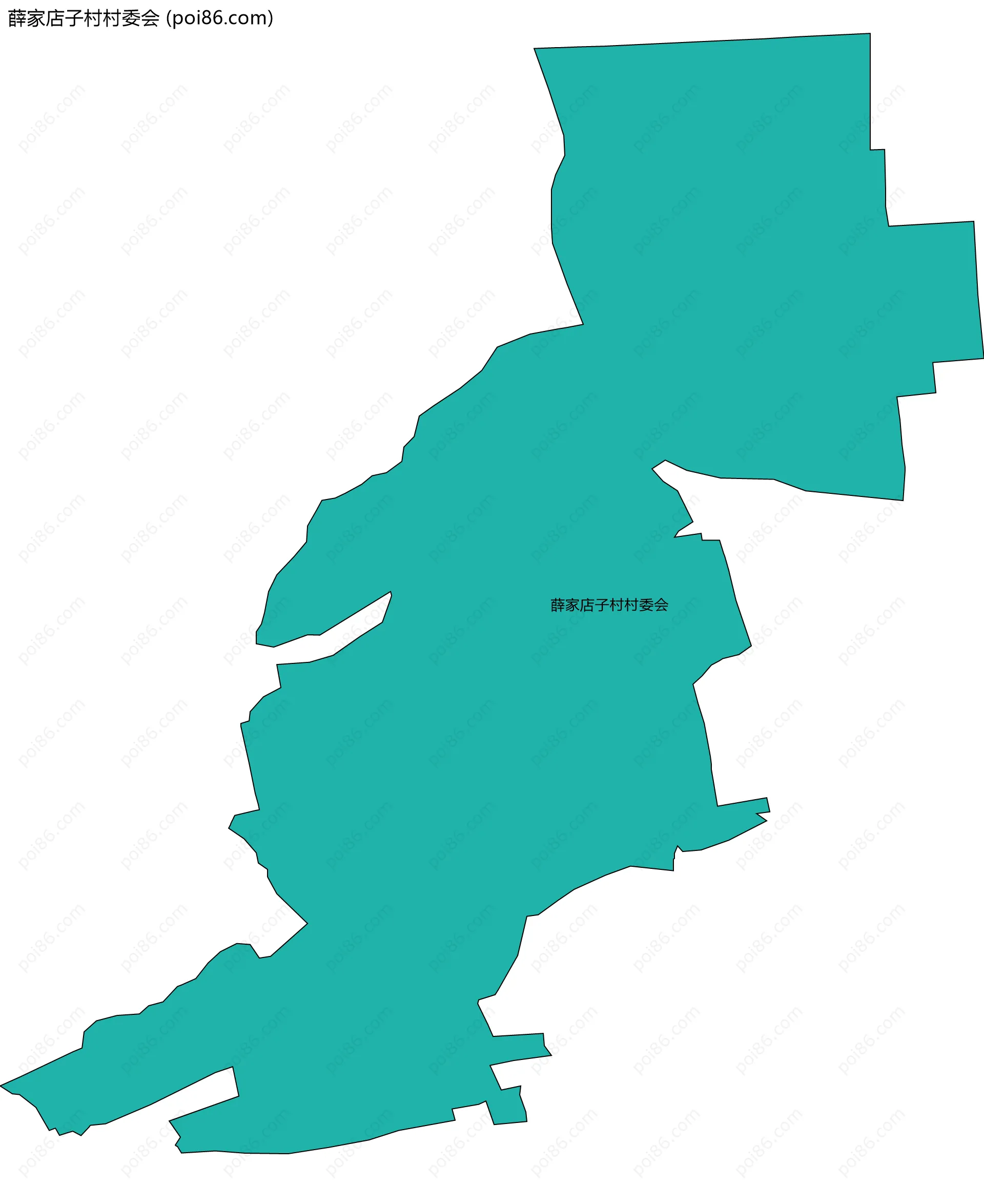 薛家店子村村委会边界地图