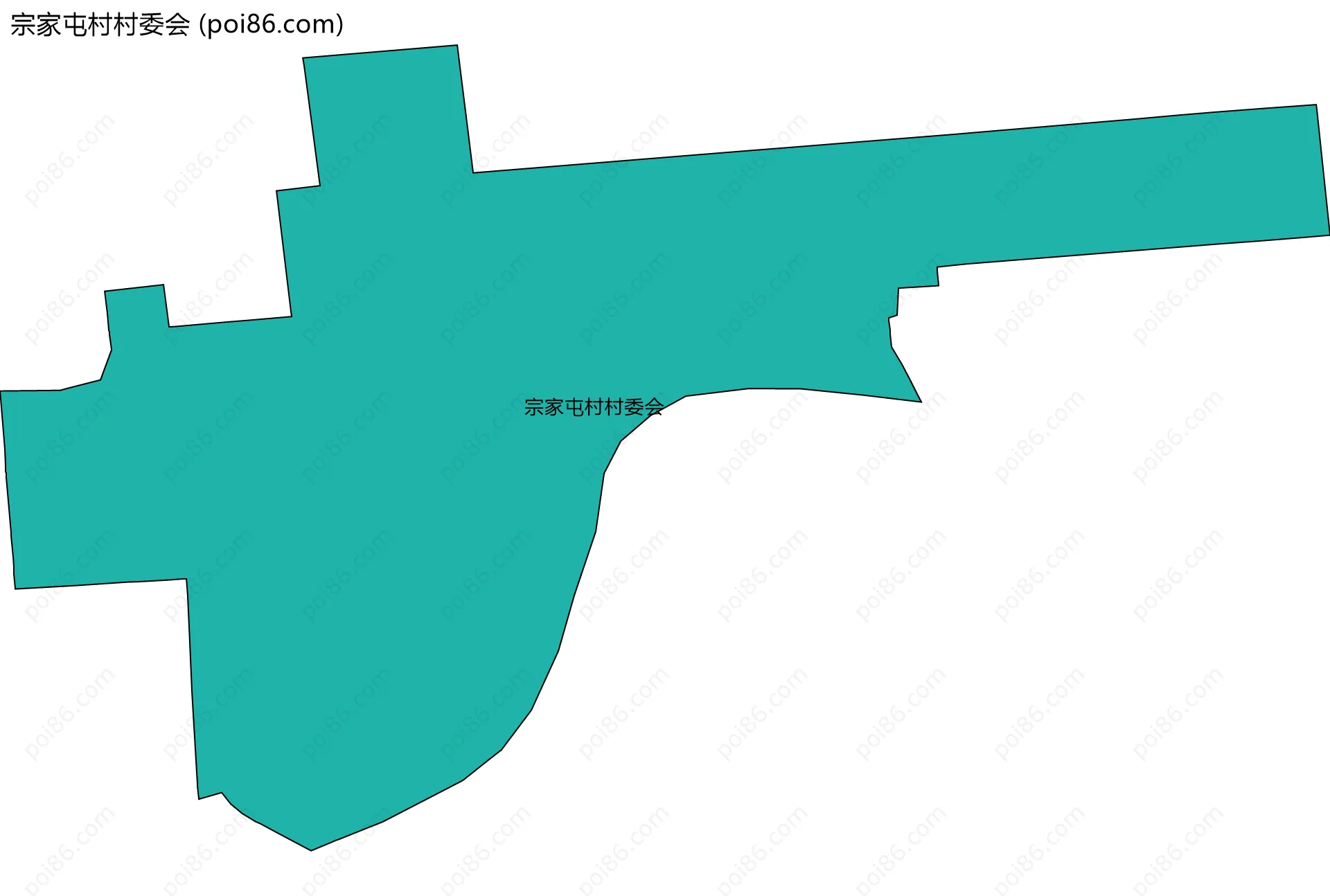 宗家屯村村委会边界地图