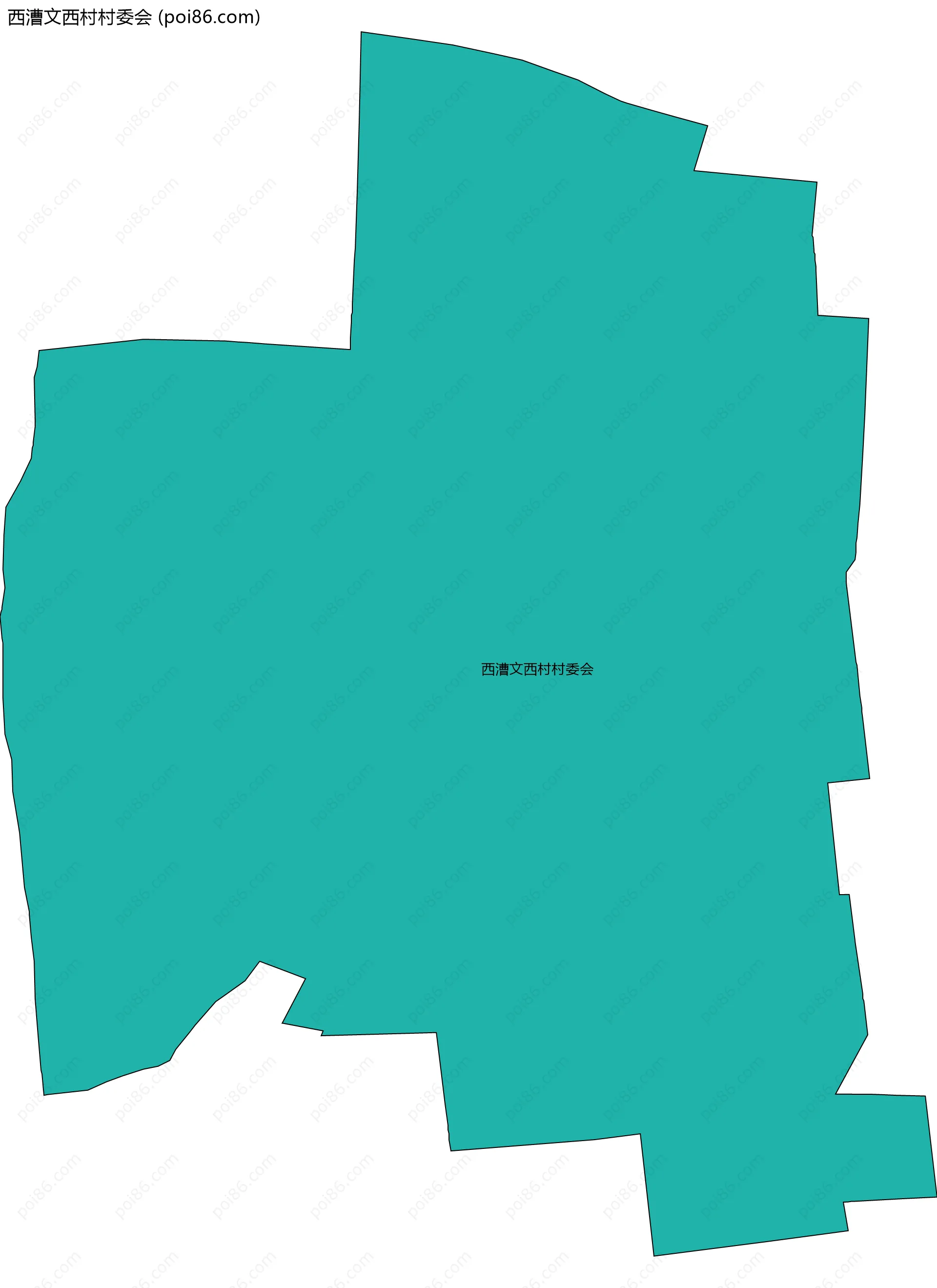 西漕文西村村委会边界地图