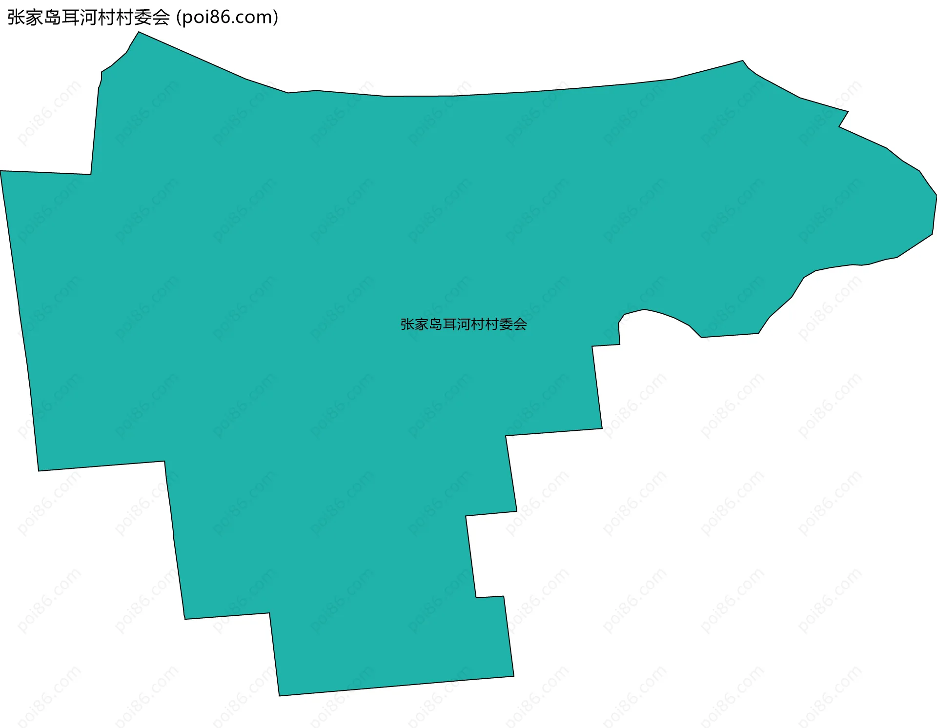 张家岛耳河村村委会边界地图