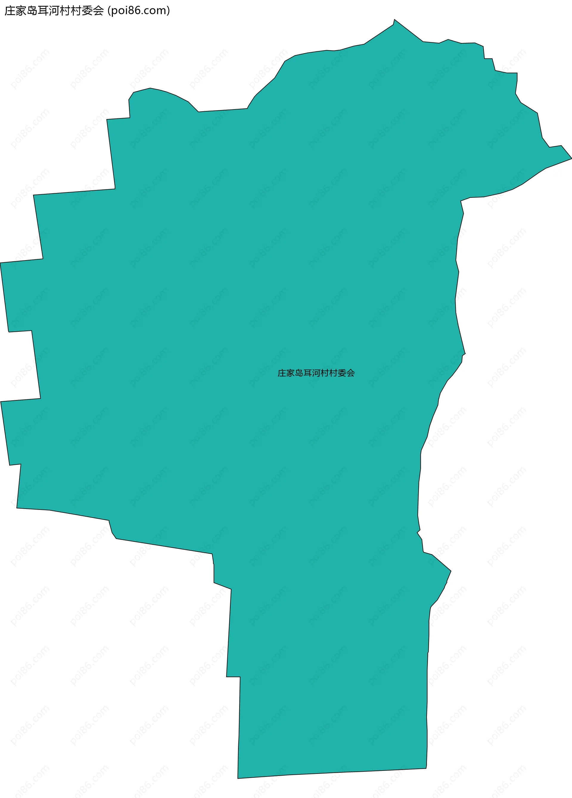 庄家岛耳河村村委会边界地图