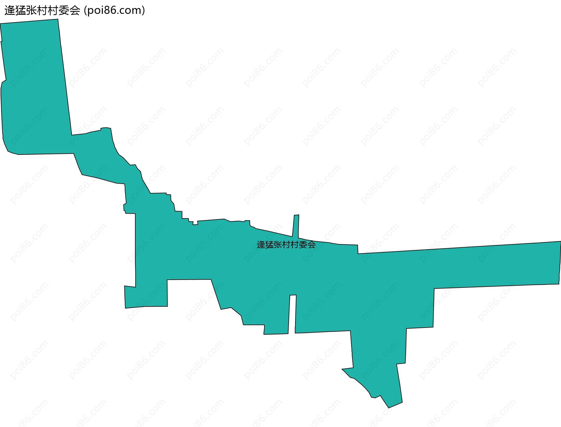 逄猛张村村委会边界地图