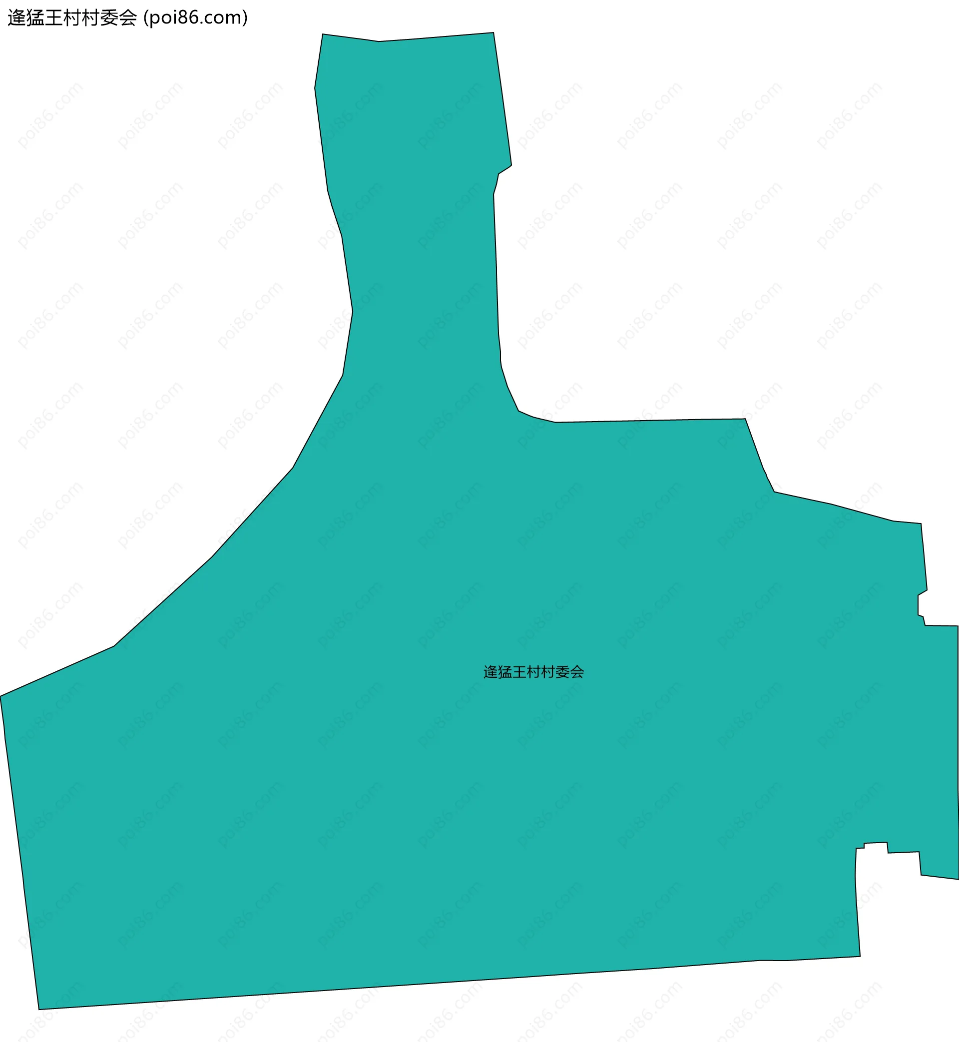 逄猛王村村委会边界地图