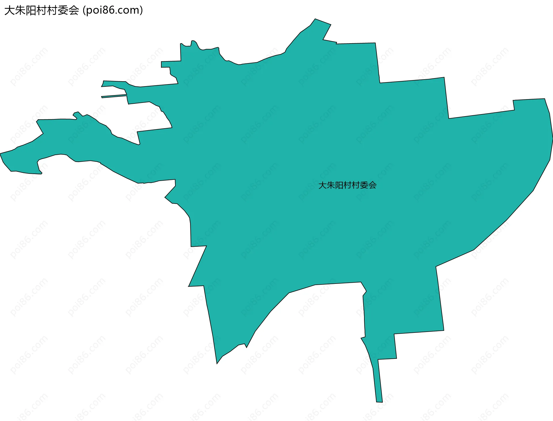 大朱阳村村委会边界地图