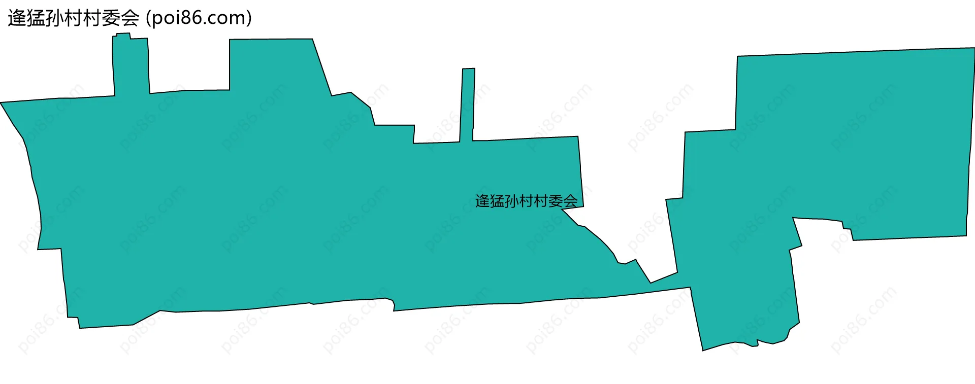 逄猛孙村村委会边界地图