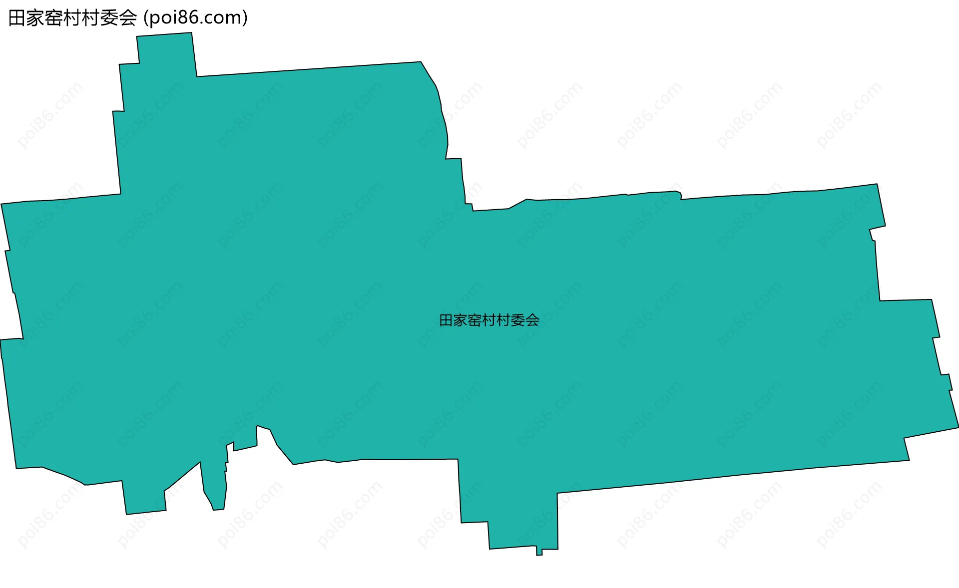 田家窑村村委会边界地图