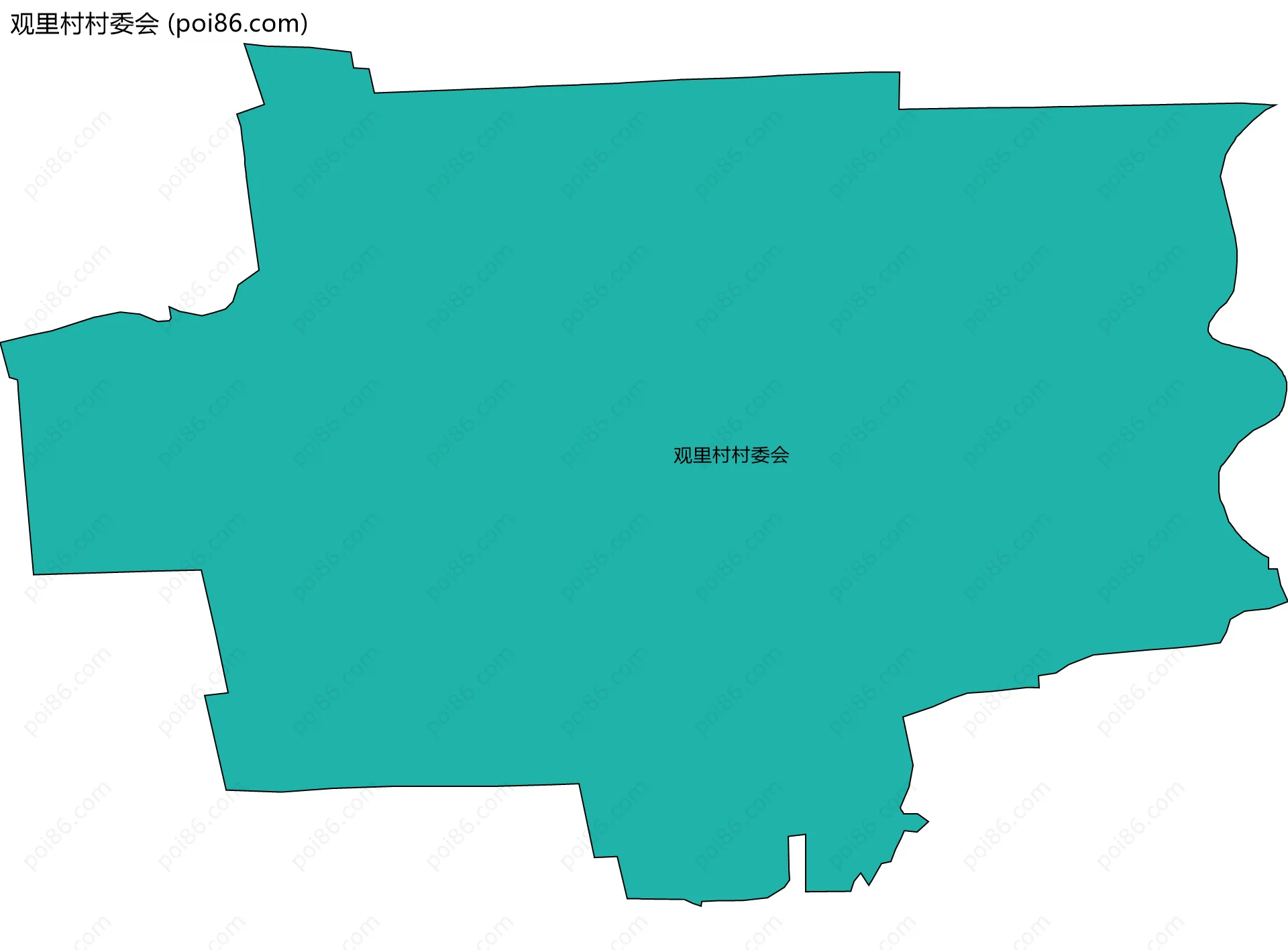 观里村村委会边界地图