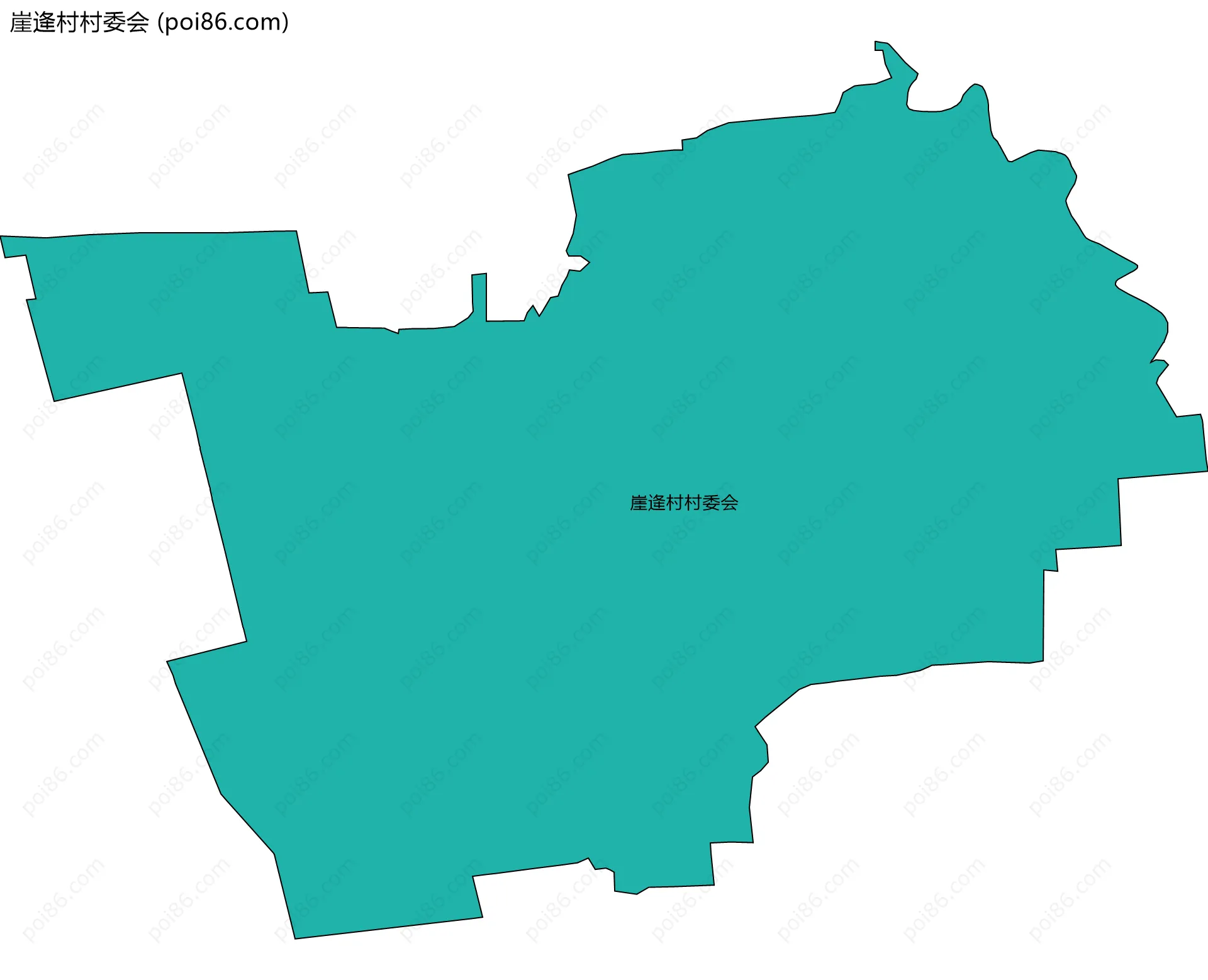 崖逄村村委会边界地图